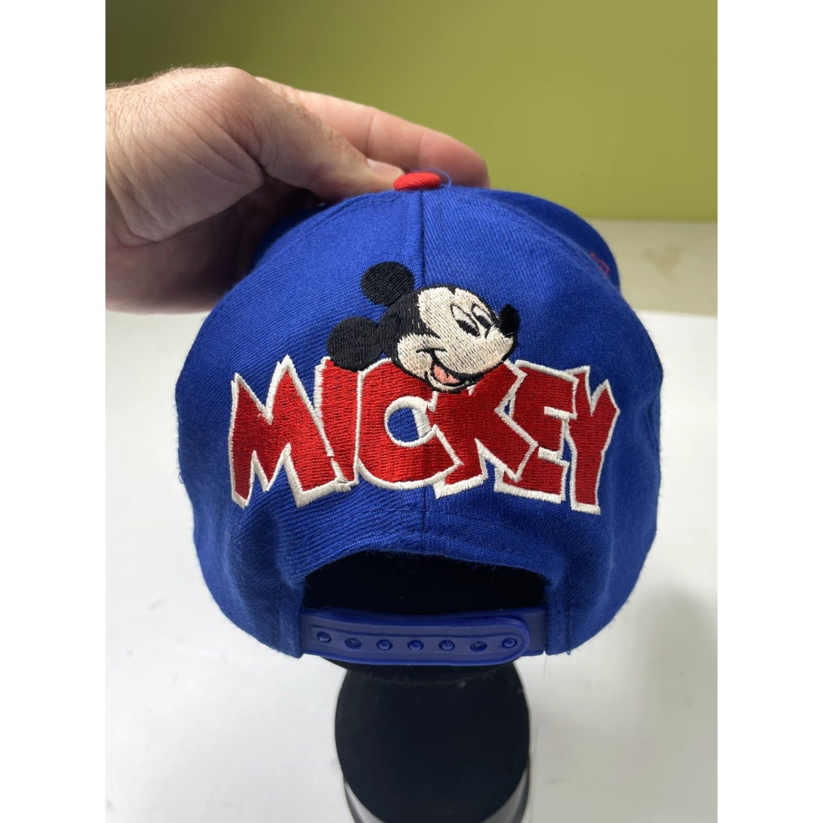 Mickey Unlimited VINTAGE Mickey Unlimited SnapBack Hat Cap Spell Out Embroidery Men Adjustable Blue 90s Cartoon Comics Mickey Mouse Hat Mens Snapback Cap Size ONE SIZE - 3 Thumbnail