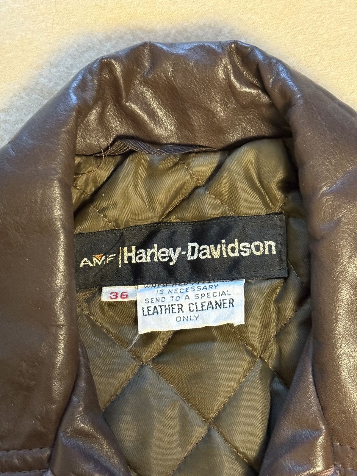 Harley Davidson Harley Davidson AMC Cavalier Leather Trucker/Moto Jacket 36 Size US XXS / EU 40 - 24 Thumbnail