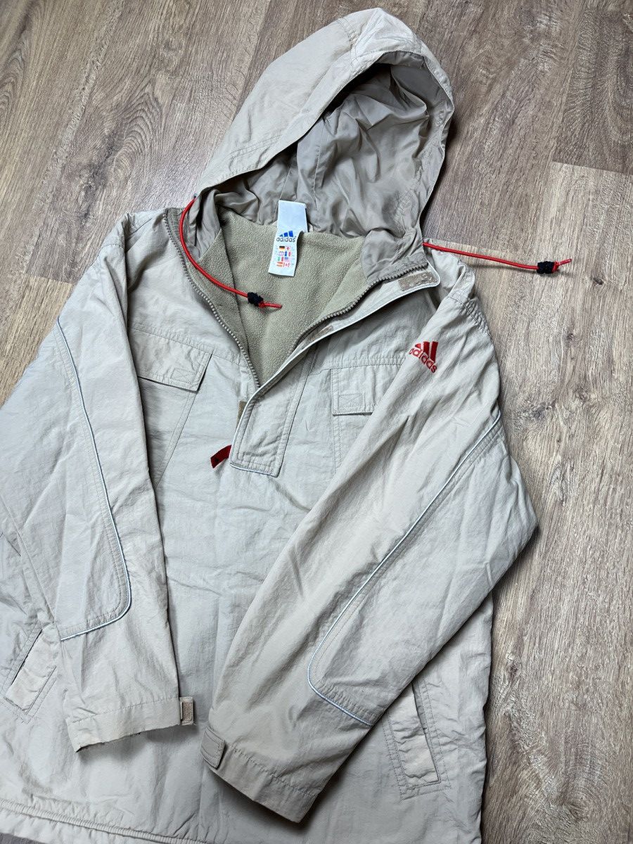 Adidas × Vintage ➕ beige adidas vintage 90s cargo tech zip anorak jacket Size US S / EU 44-46 / 1 - 2 Thumbnail