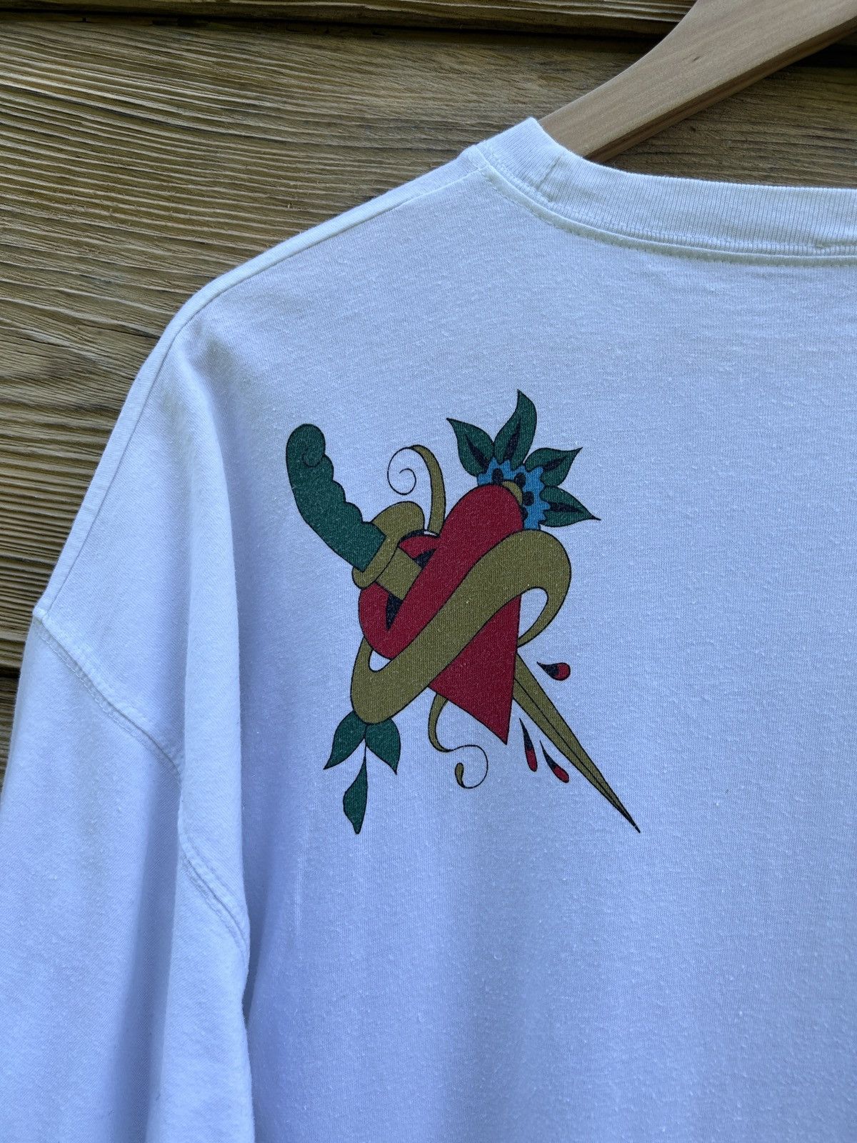 Vintage 90s Vintage Single Stitch Tattoo AOP Art Like Audigier Tee Size US XL / EU 56 / 4 - 9 Thumbnail