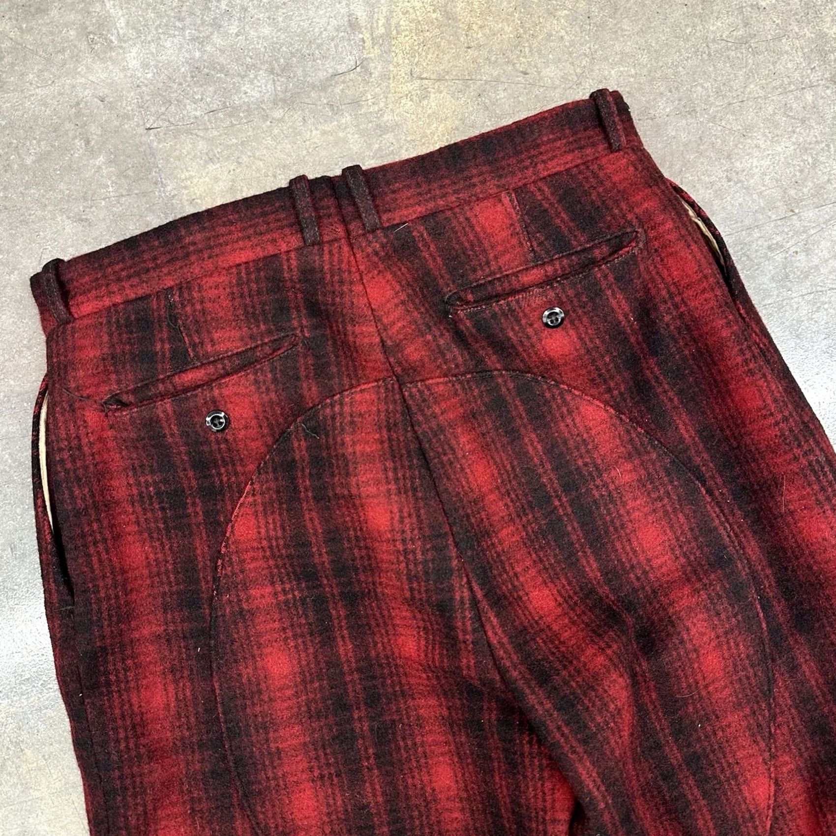 Vintage VINTAGE Woolrich Hunting Pants Red Black Buffalo Plaid Wool Size 42 Mens Size US 42 / EU 58 - 7 Thumbnail