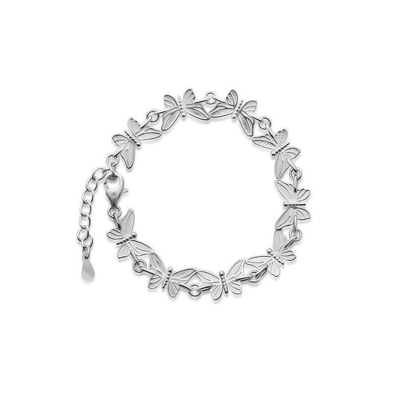 Jewelry Hard Jewelry Adjustable Butterfly Bracelet Solid SIlver Size ONE SIZE - 1 Preview