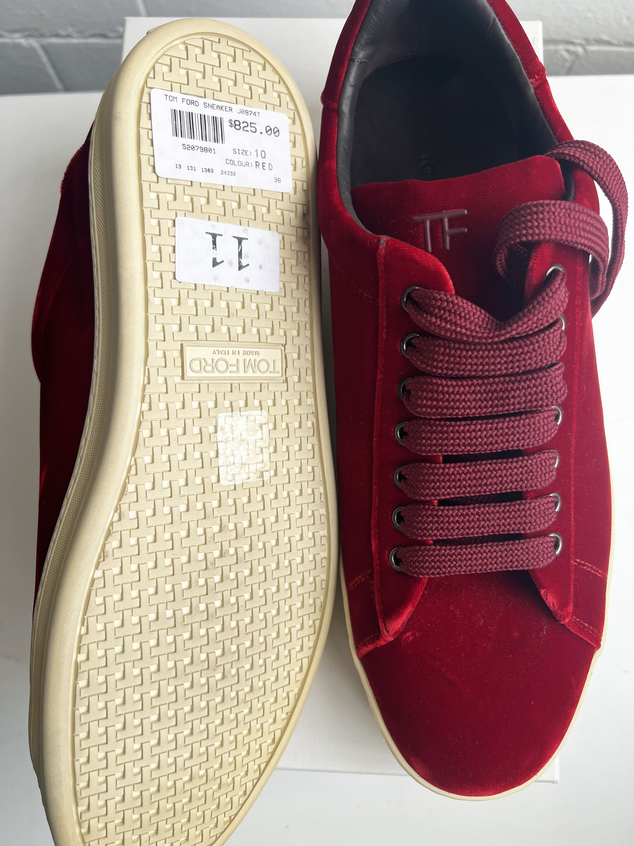 Tom Ford tom ford red velvet trainer Size US 11 / EU 44 - 4 Thumbnail