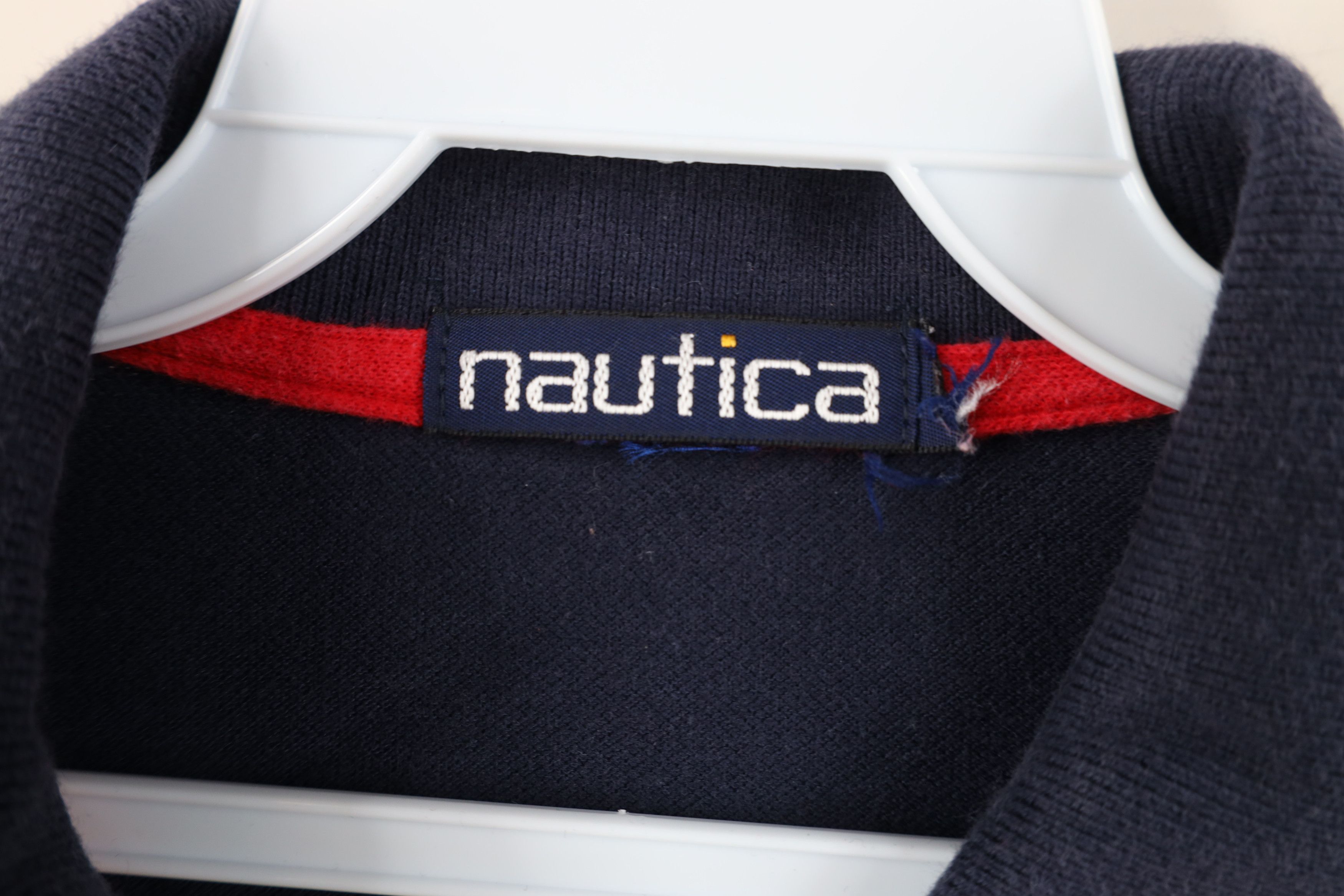 Nautica Vintage 90s Nautica Long Sleeve Rugby Polo Shirt Blue Size US L / EU 52-54 / 3 - 10 Thumbnail