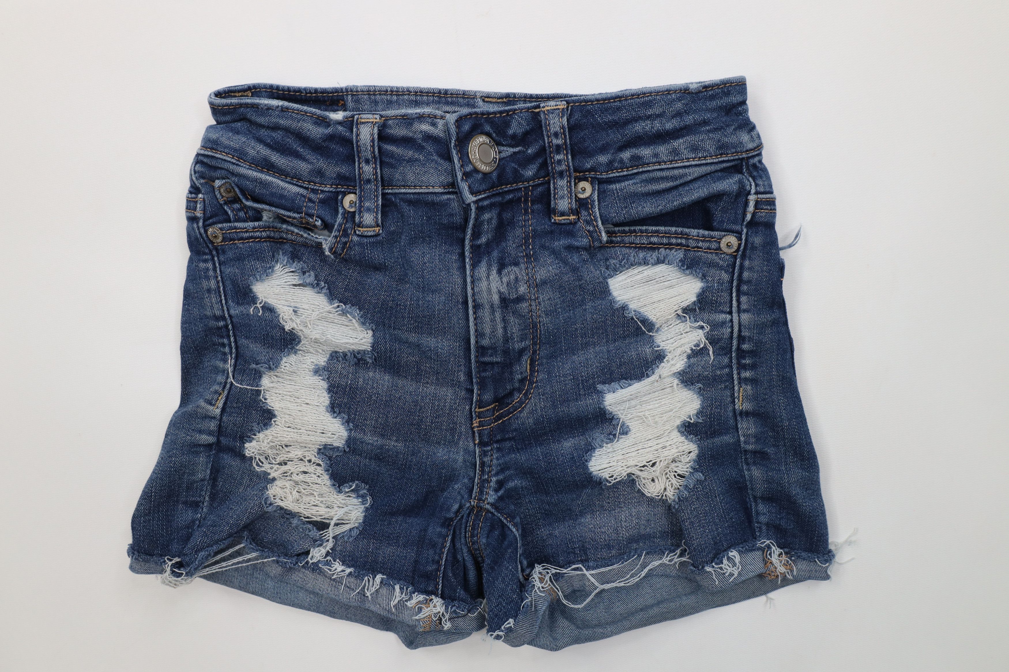 American Eagle Outfitters Vintage Y2K American Eagle Outfitters Shortie Micro Shorts Size 24" / US 00 / IT 34 - 1 Thumbnail