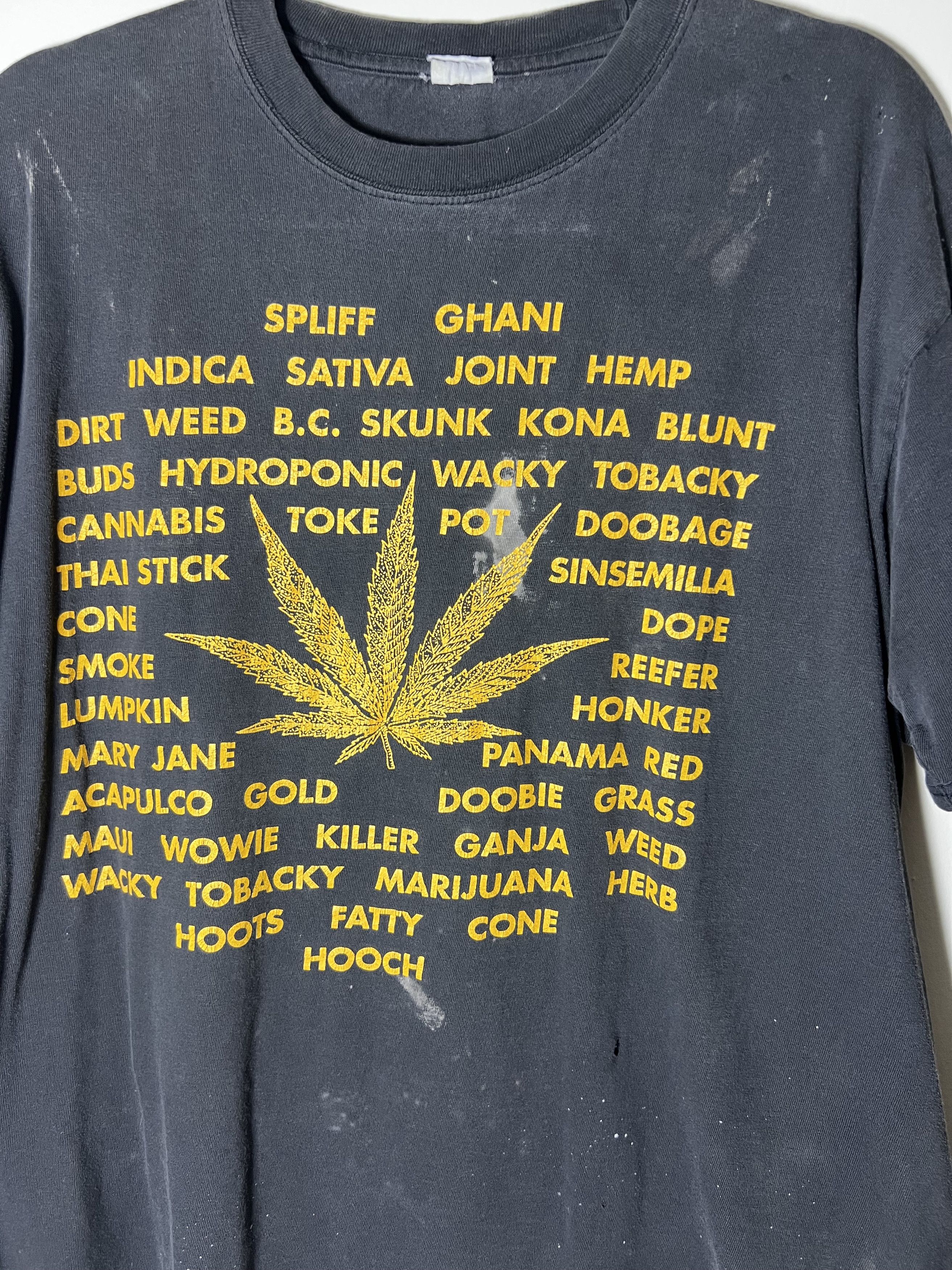 Vintage RARE Vintage Marijuana Leaf 420 Friendly Graphic T-Shirt Size US L / EU 52-54 / 3 - 3 Thumbnail