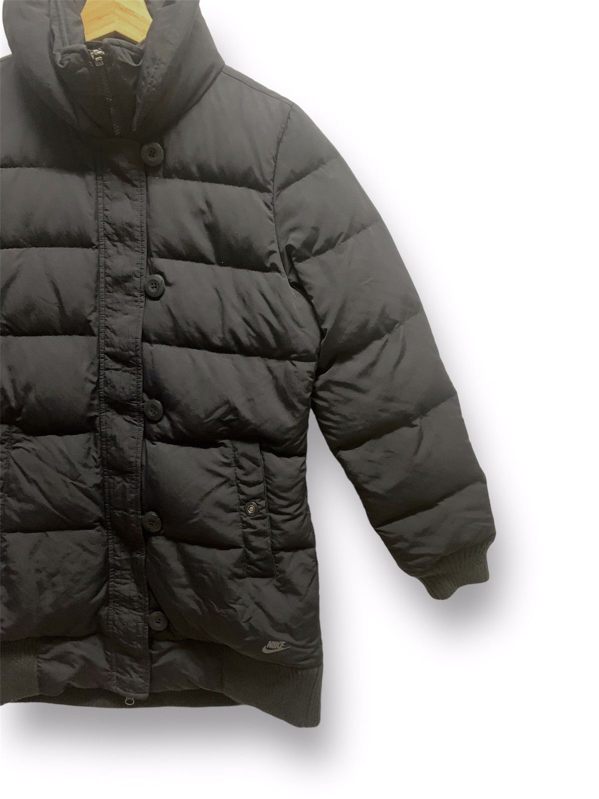Nike × Vintage NIKE Sportswear Black Long Puffer Jacket Size US M / EU 48-50 / 2 - 3 Thumbnail
