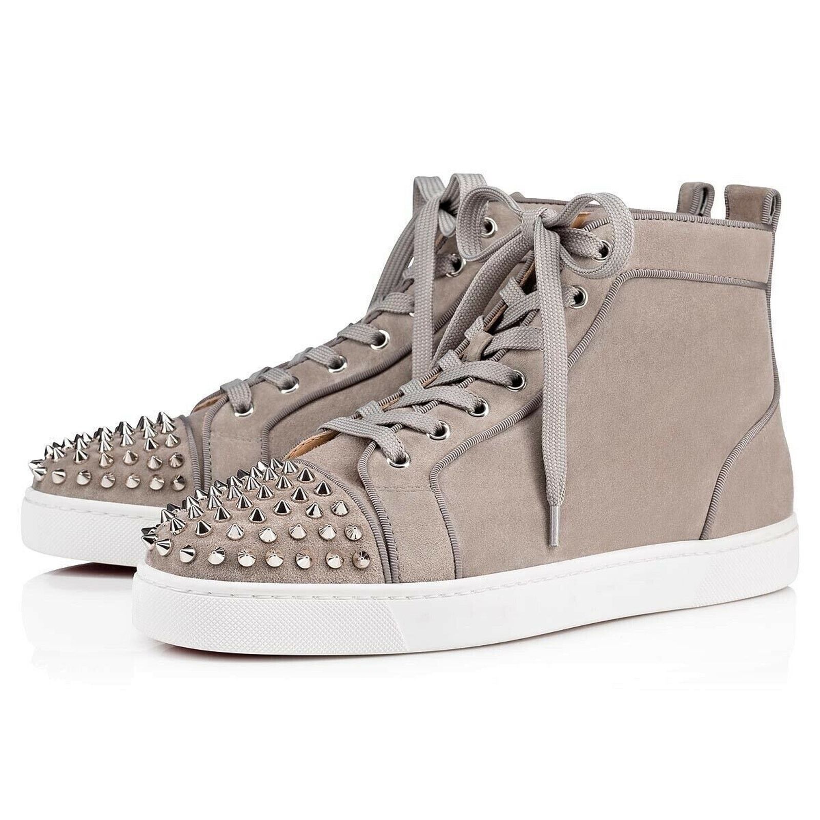 Christian Louboutin Christian Louboutin Mens Lou Spikes Orlato Flat Gres Size US 7 / EU 40 - 1 Thumbnail