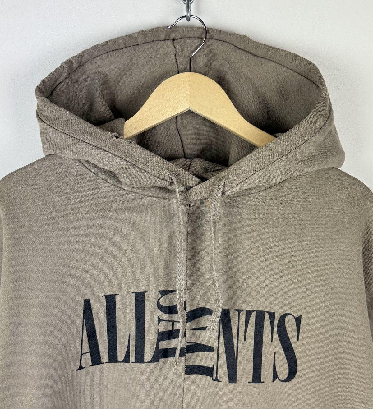 Allsaints Allsaints Nico Oth Hoodie Beige Pullover Top Long Sleeve Size US XL / EU 56 / 4 - 4 Thumbnail