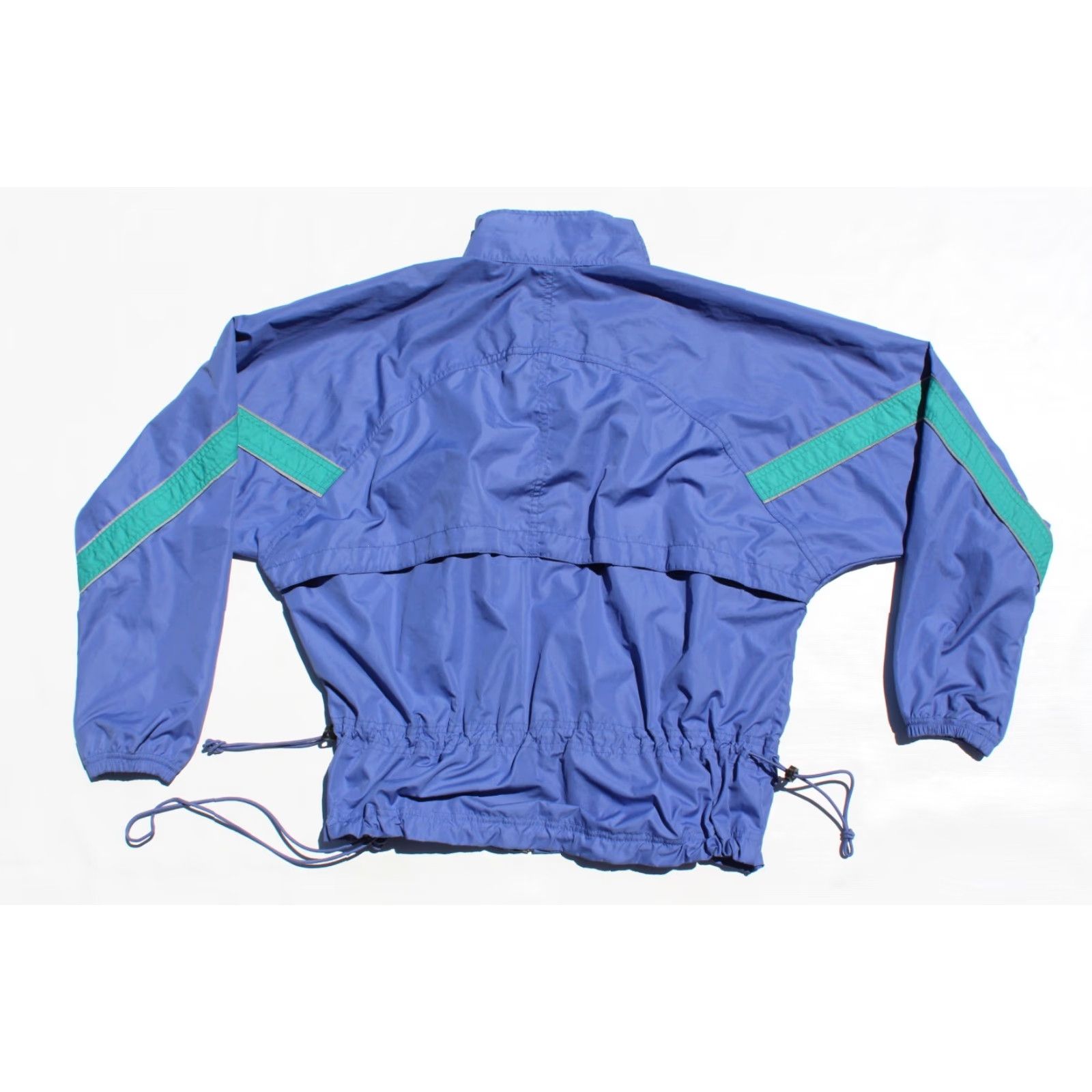 Nike VINTAGE Nike F.I.T. Fit Windbreaker Jacket Womens M Blue Teal Drawstring 80s 90s Size M / US 6-8 / IT 42-44 - 2 Thumbnail