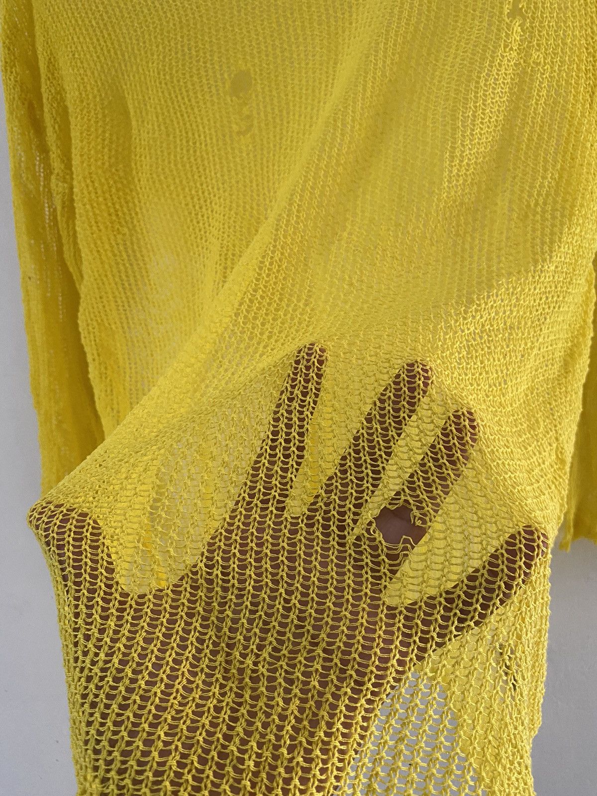 20471120 × Hysteric Glamour × Japanese Brand Japanese seditionaries style distressed fishnet knit Size US L / EU 52-54 / 3 - 5 Thumbnail