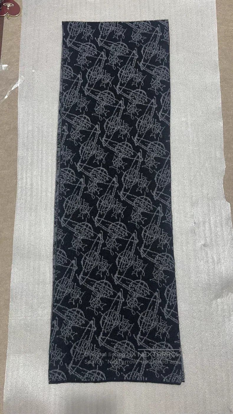 Vivienne Westwood Vivienne Westwood Black and Gray Two-Sided Saturn Scarf Size ONE SIZE - 7 Thumbnail