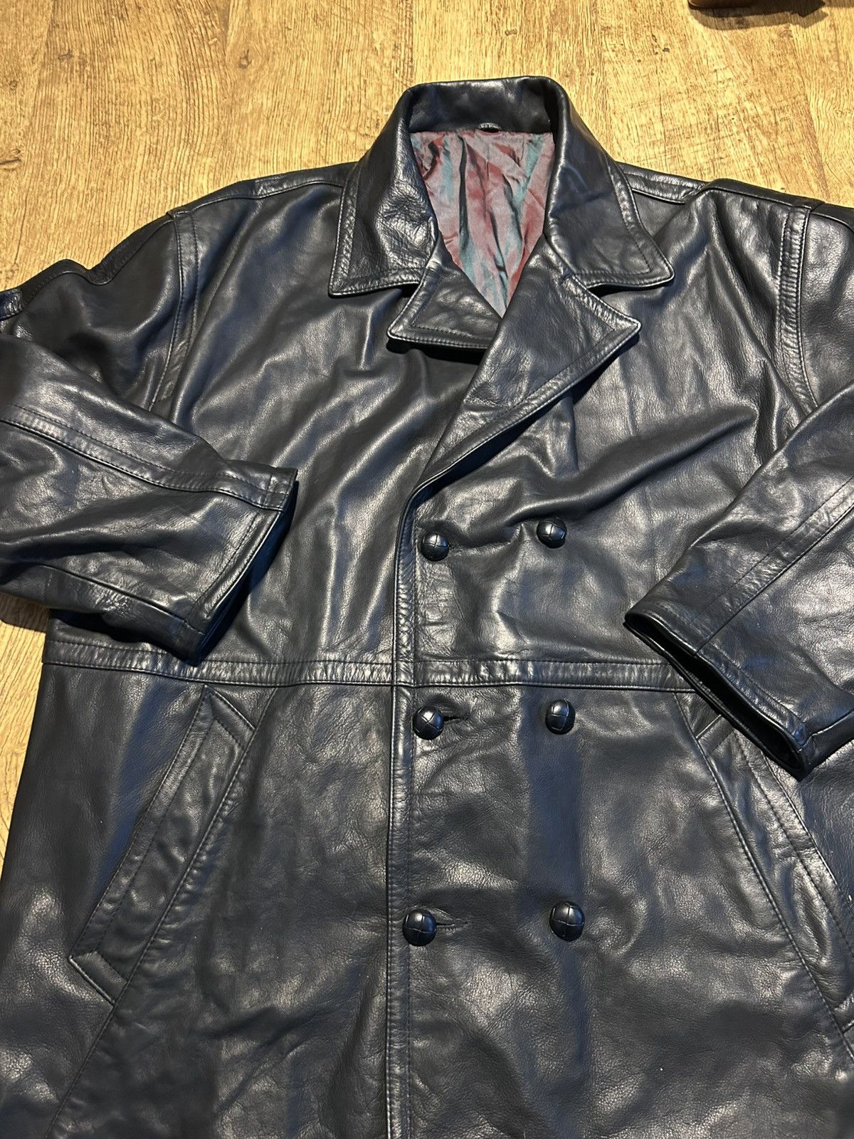 Other Vintage Leather Double breasted jacket Size US M / EU 48-50 / 2 - 3 Thumbnail