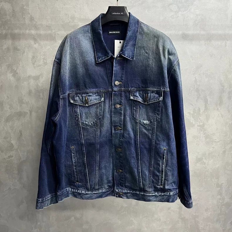 Balenciaga Balenciaga latest blue logo printed denim jacket-2506 Size US L / EU 52-54 / 3 - 1 Thumbnail
