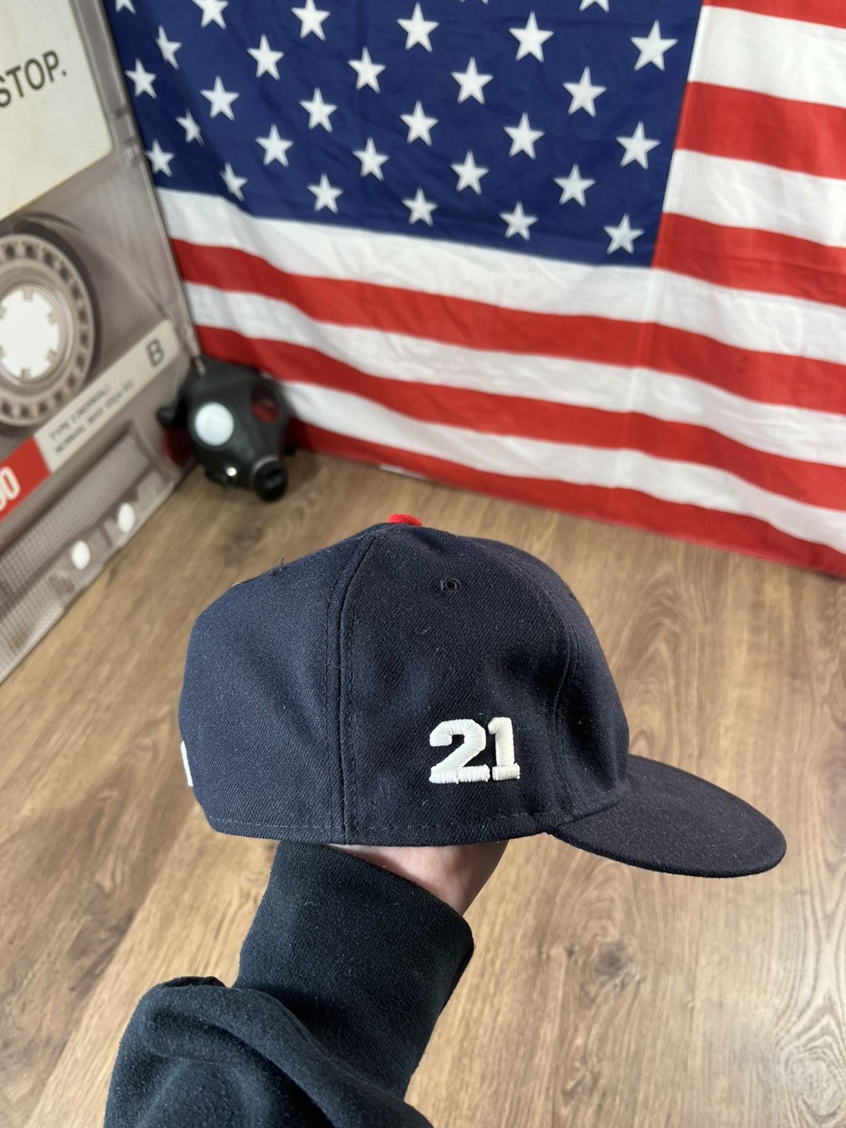 Vintage Boston Red Sox New Era Cap Size 7 1/8 Size ONE SIZE - 2 Thumbnail