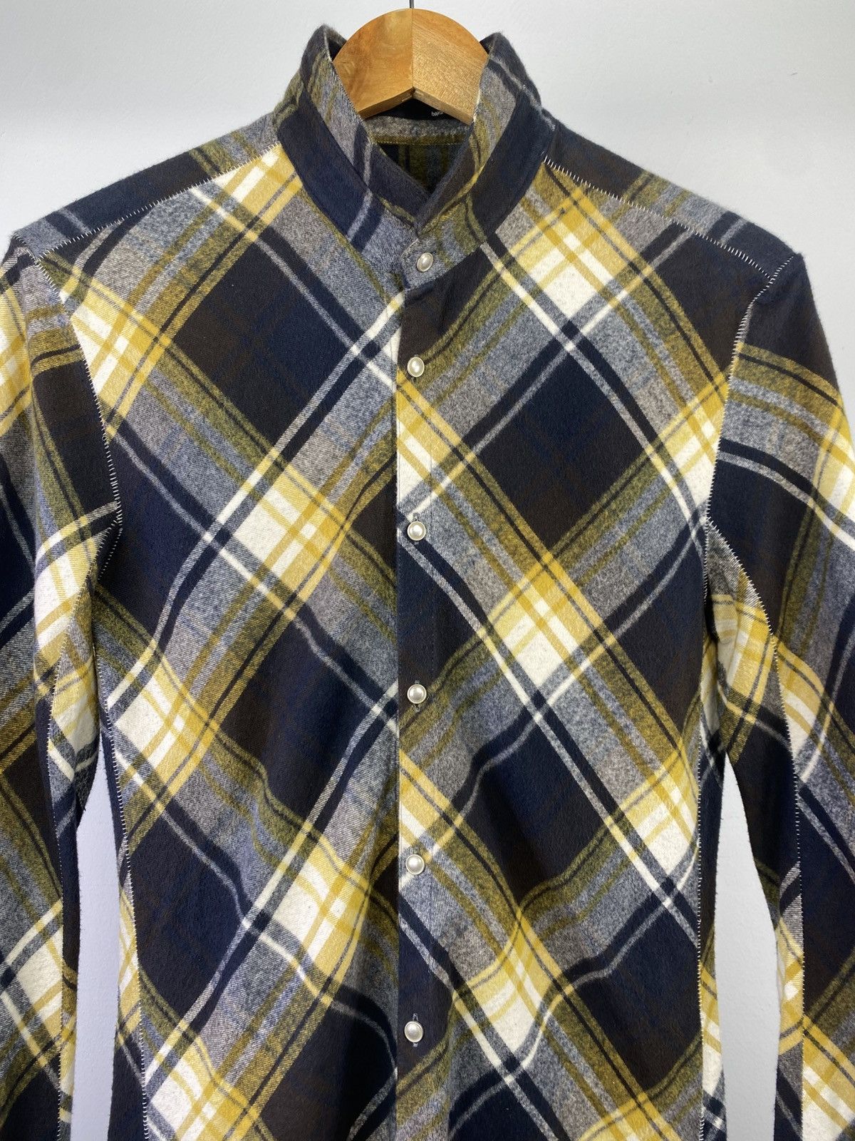 Bajra Bajra Japan Panelled Plaid Flannel Shirt Made in Japan Size US M / EU 48-50 / 2 - 9 Thumbnail