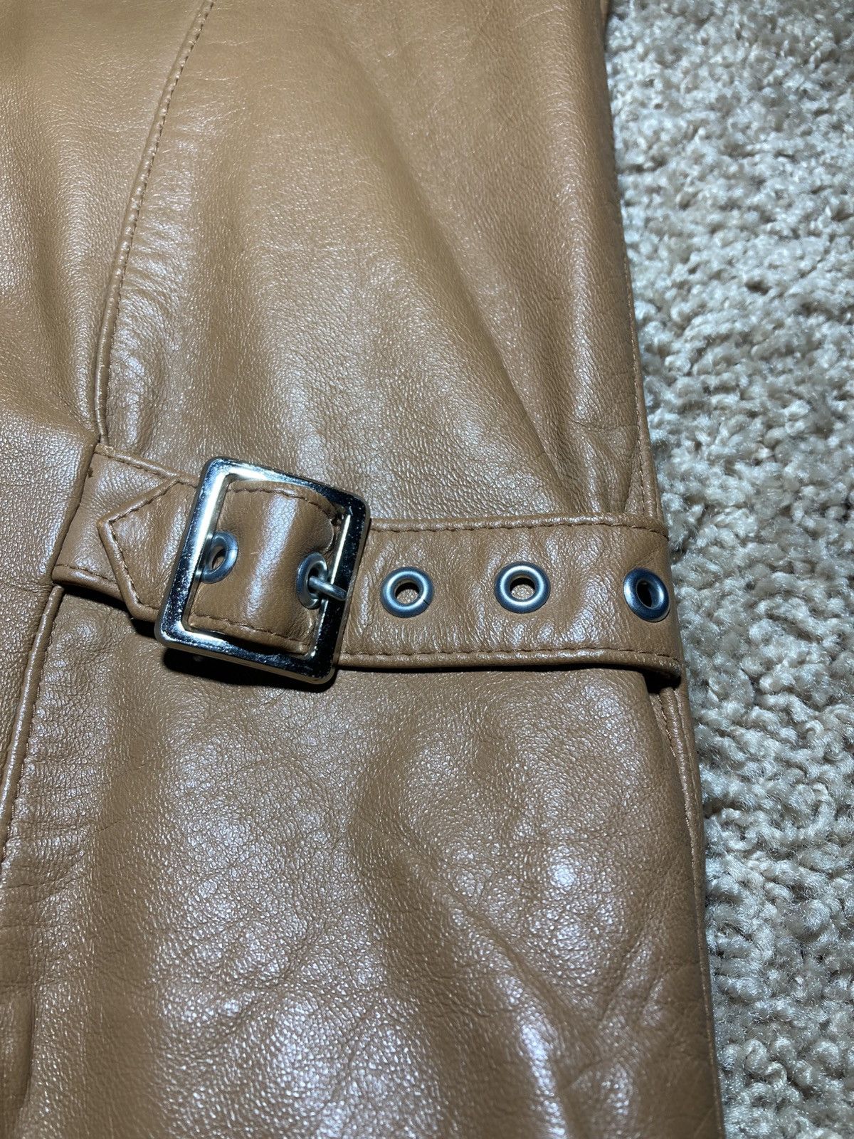 Bape 2000 Bape Leather Sheepskin Biker Rider Tan Jacket 90s Nigo Size US S / EU 44-46 / 1 - 10 Thumbnail