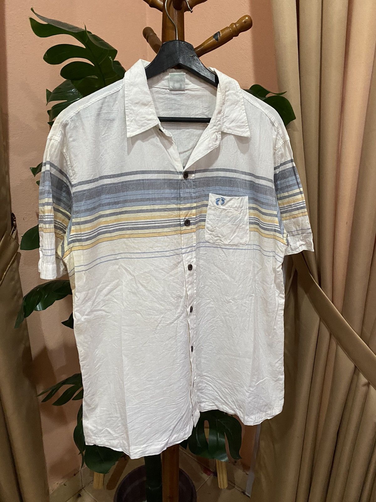 Hang Ten Hang Ten Vintage Striped Short Sleeve Shirt 90s Surf Style Size US XL / EU 56 / 4 - 3 Thumbnail