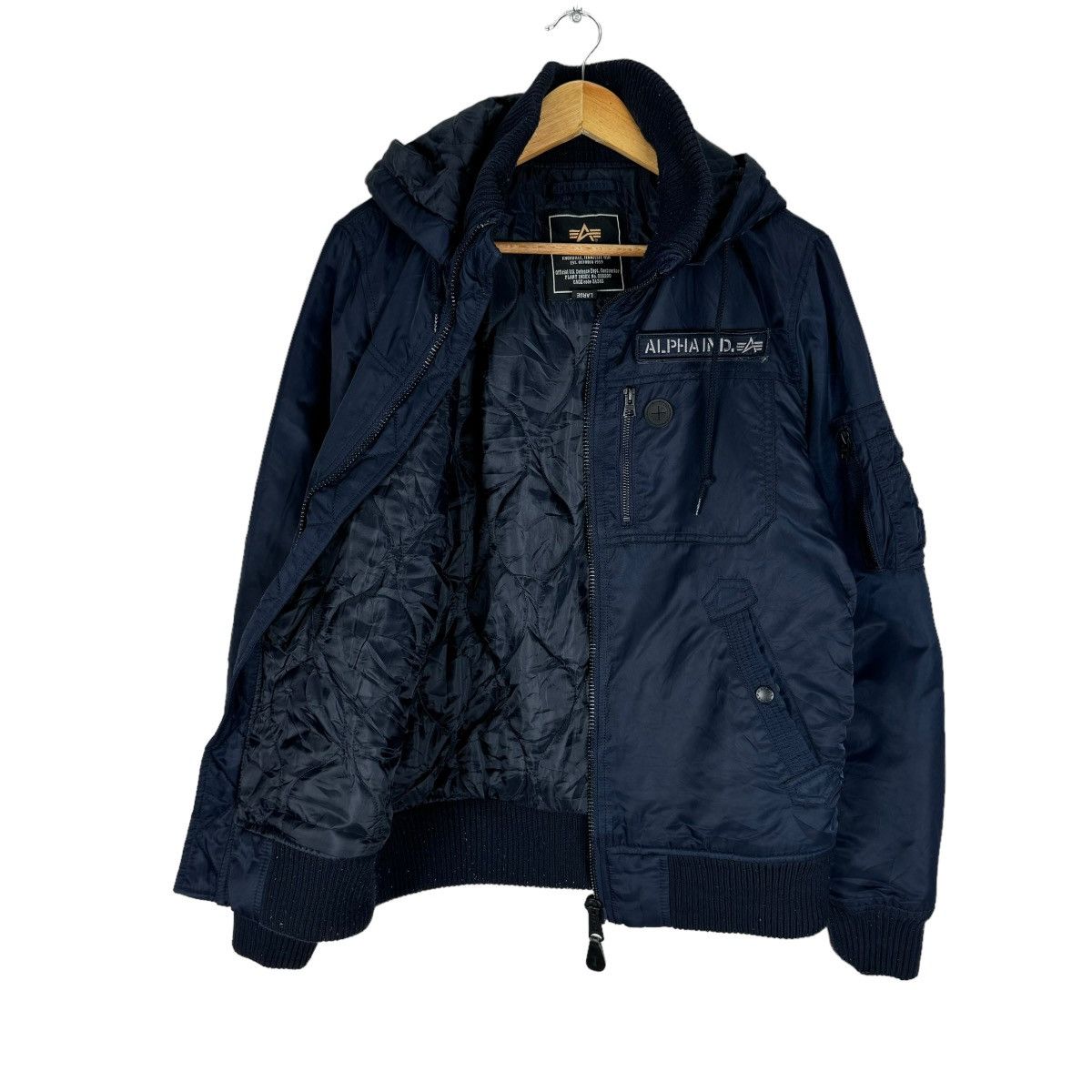 Alpha Industries ☀️ALPHA INDUSTRIES HOODIE BOMBER JACKET Size US L / EU 52-54 / 3 - 6 Thumbnail