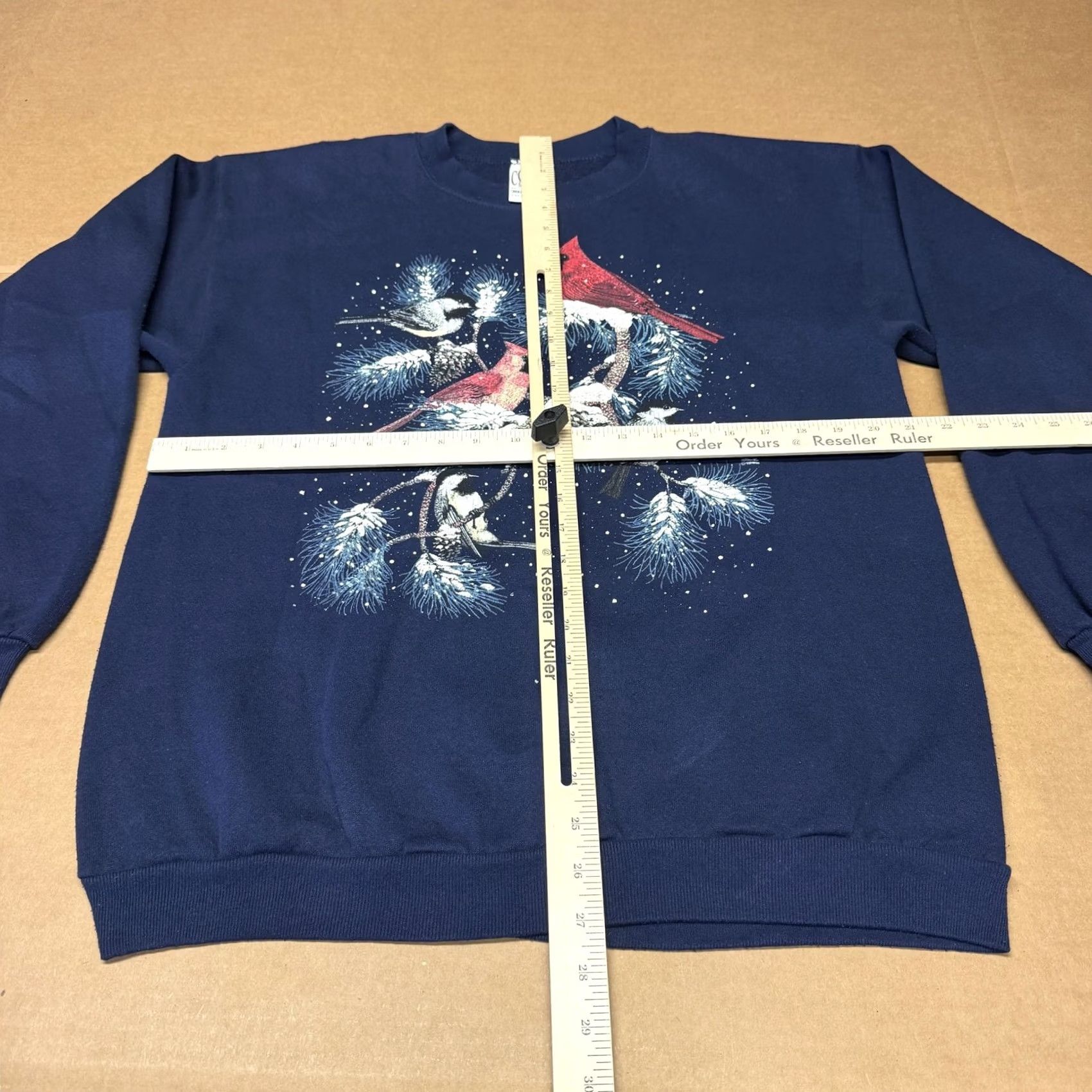 4SDESIGNS VINTAGE Cotton Grove Designs Sweatshirt Mens Large Cardinal Christmas Fleece Size US L / EU 52-54 / 3 - 6 Thumbnail