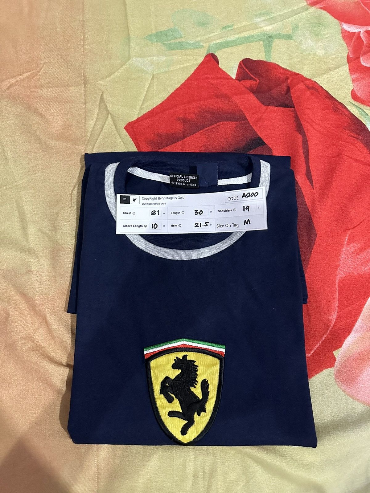 Vintage Ferrari 1999 Embroidery Logo Shirt A200