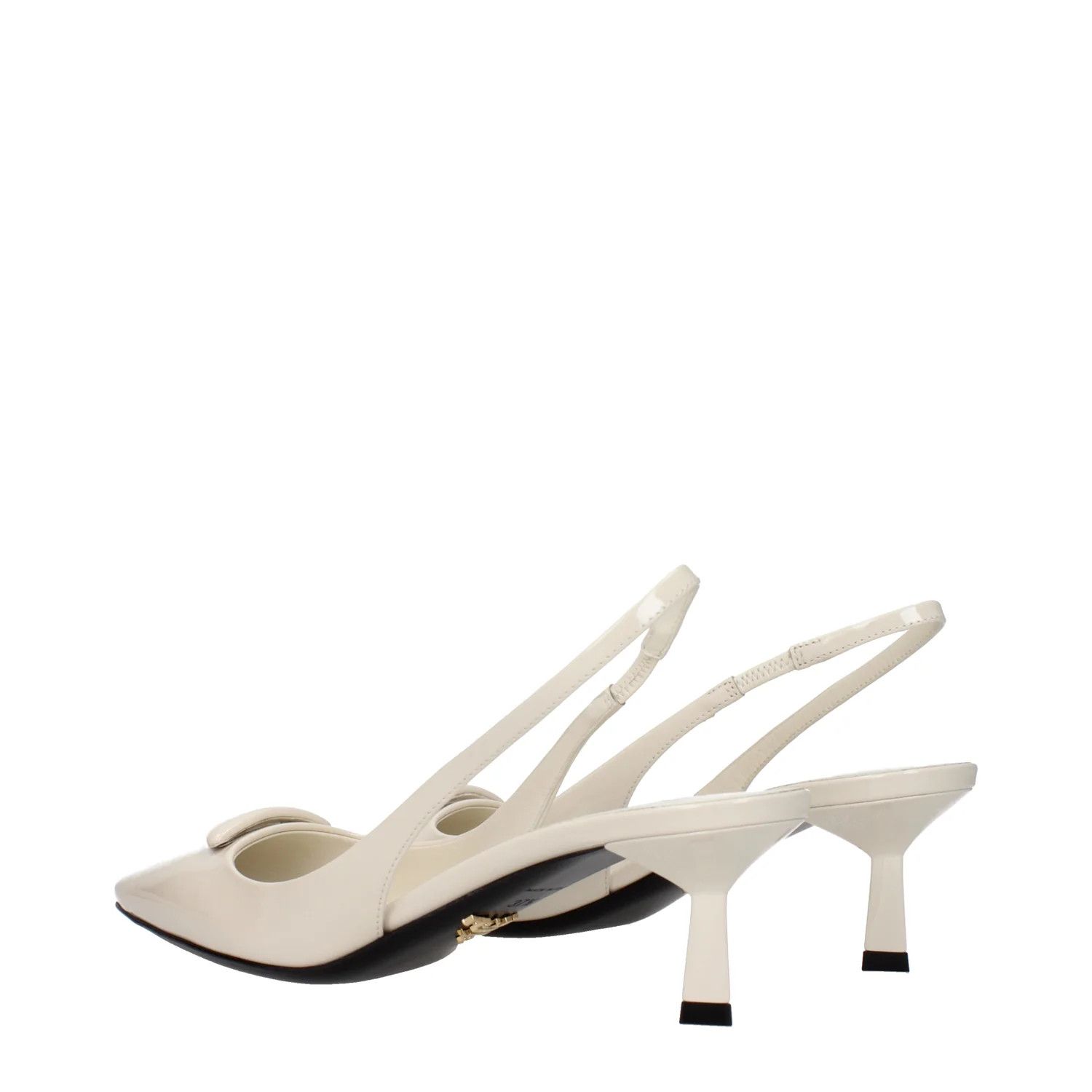 Prada ob1o1e1124 Patent Leather Sandals in Ivory Size US 6.5 / IT 36.5 - 4 Thumbnail