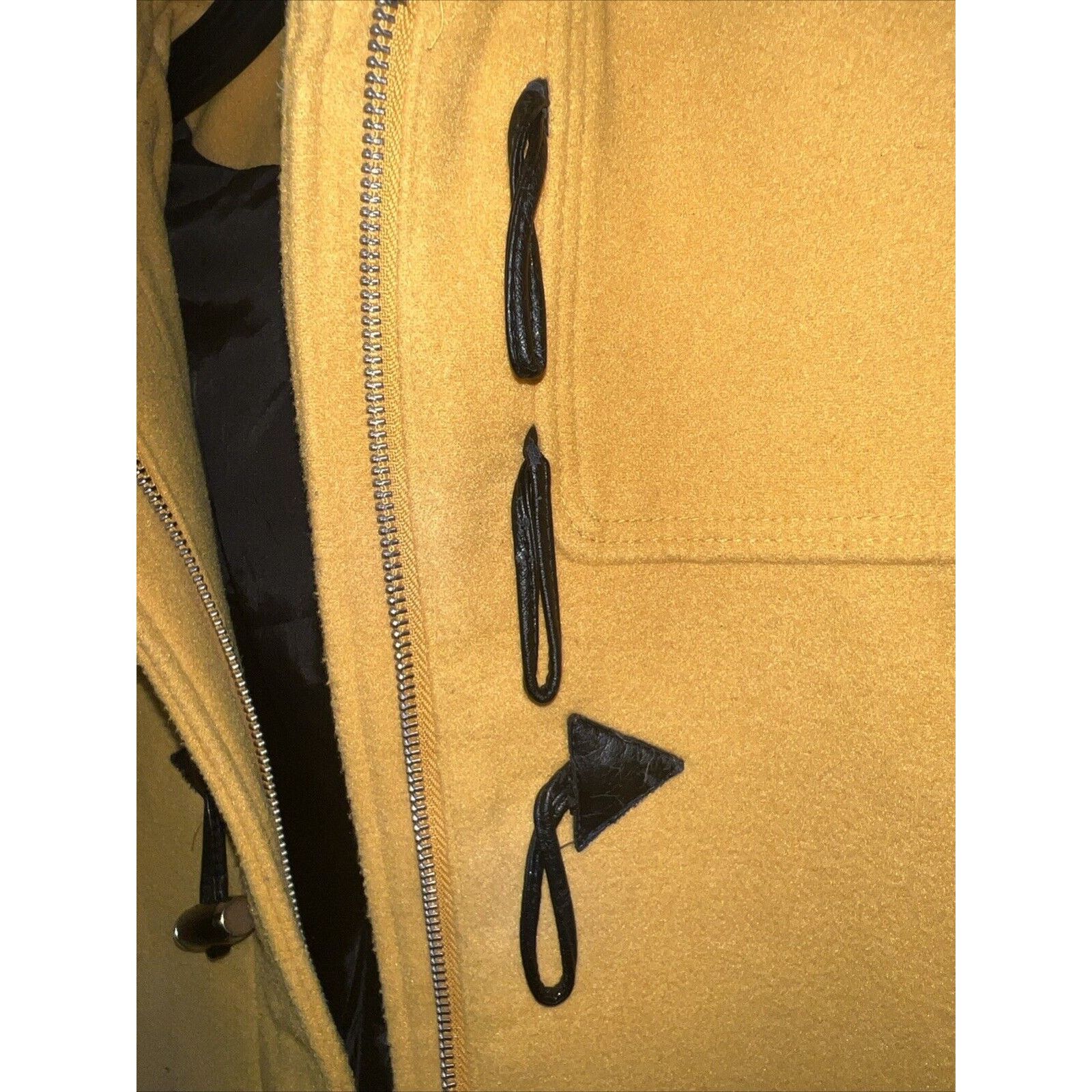 H&M H&M Women’s Pea Coat Yellow Size 6 With Hood Wool Blend Zip Size M / US 6-8 / IT 42-44 - 2 Thumbnail