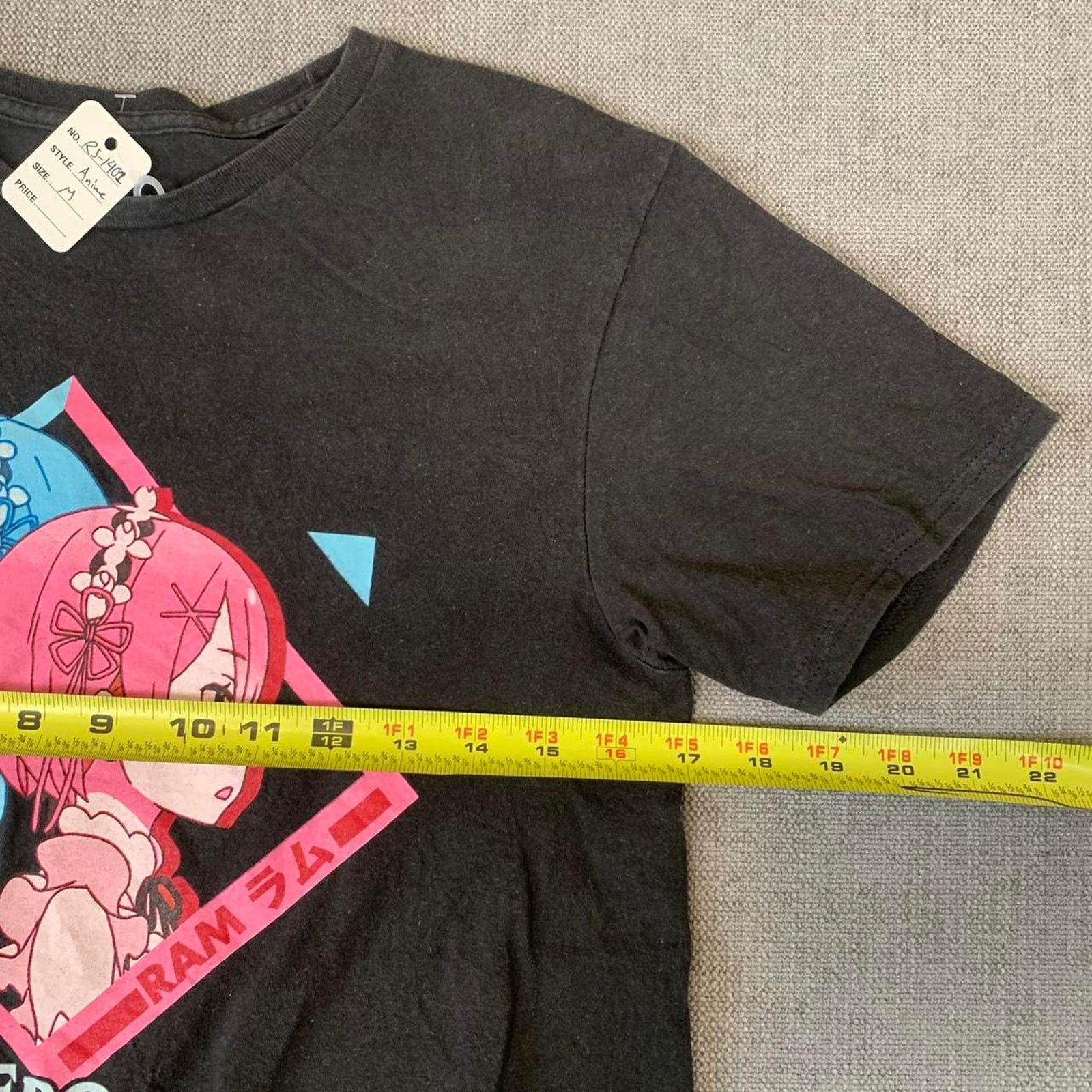 Anime Re:Zero Anime Black graphic T-Shirt Womans Medium Size US M / EU 48-50 / 2 - 6 Thumbnail