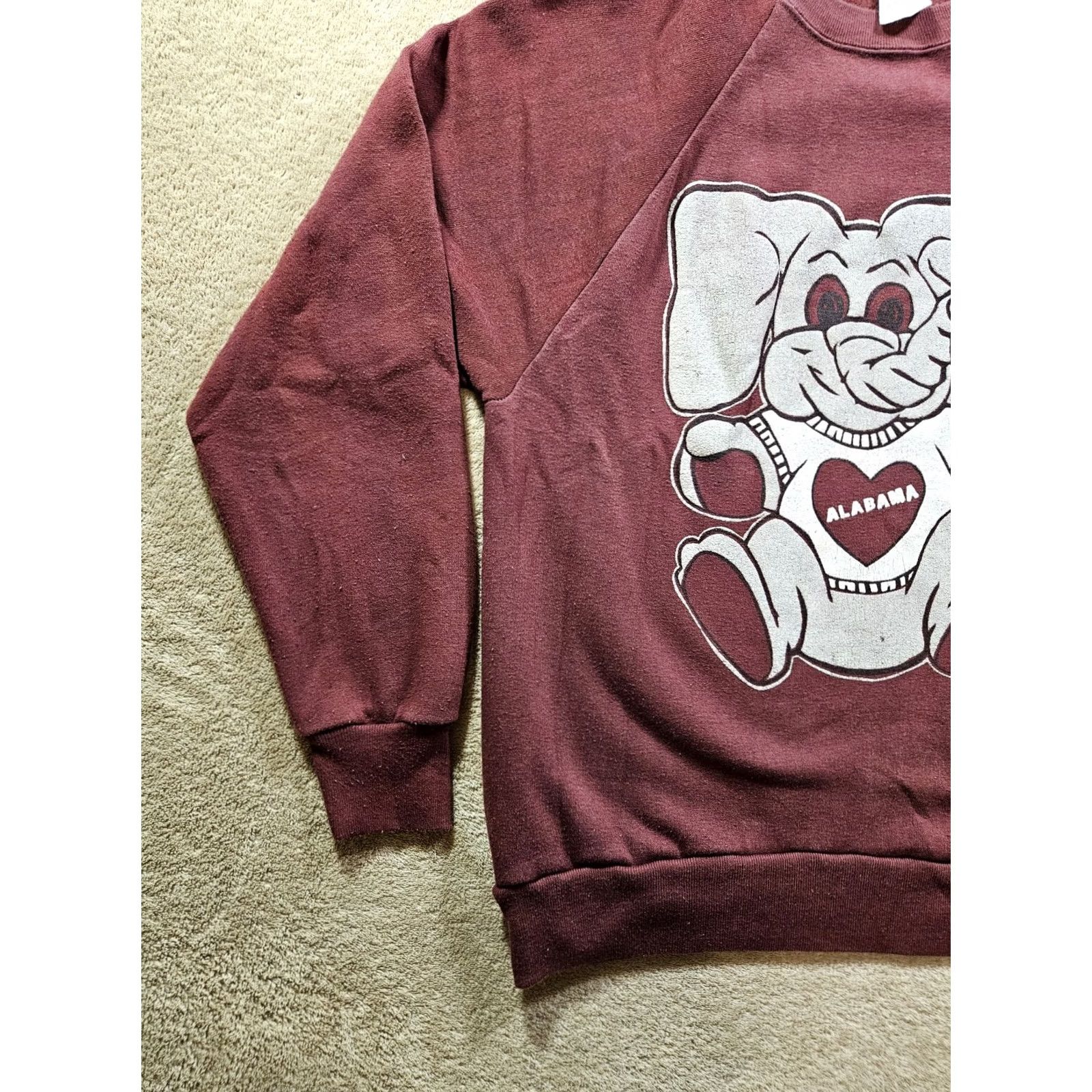 Vintage VINTAGE Alabama Crimson Tide 70s Pullover Sweatshirt USA Made L Red Long Sleeve Sportswear Shirt Men’s Mens Size US L / EU 52-54 / 3 - 3 Thumbnail