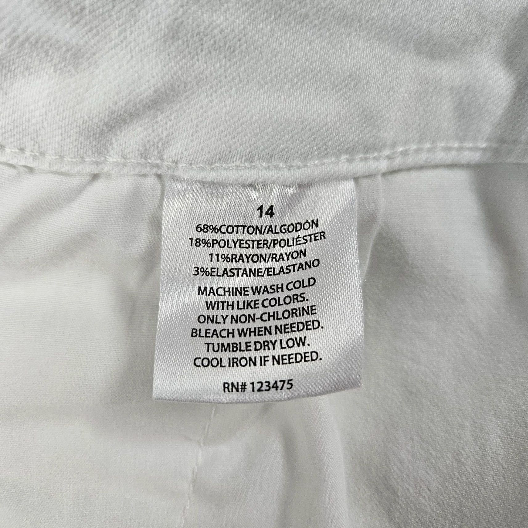 Elizabeth and James Textile Elizabeth and James Womens Flare Jeans Sz 14 Solid White High Rise Denim Cotton Blend 32in Inseam Womens Jeans Size 36" / US 14 / IT 50 - 6 Thumbnail