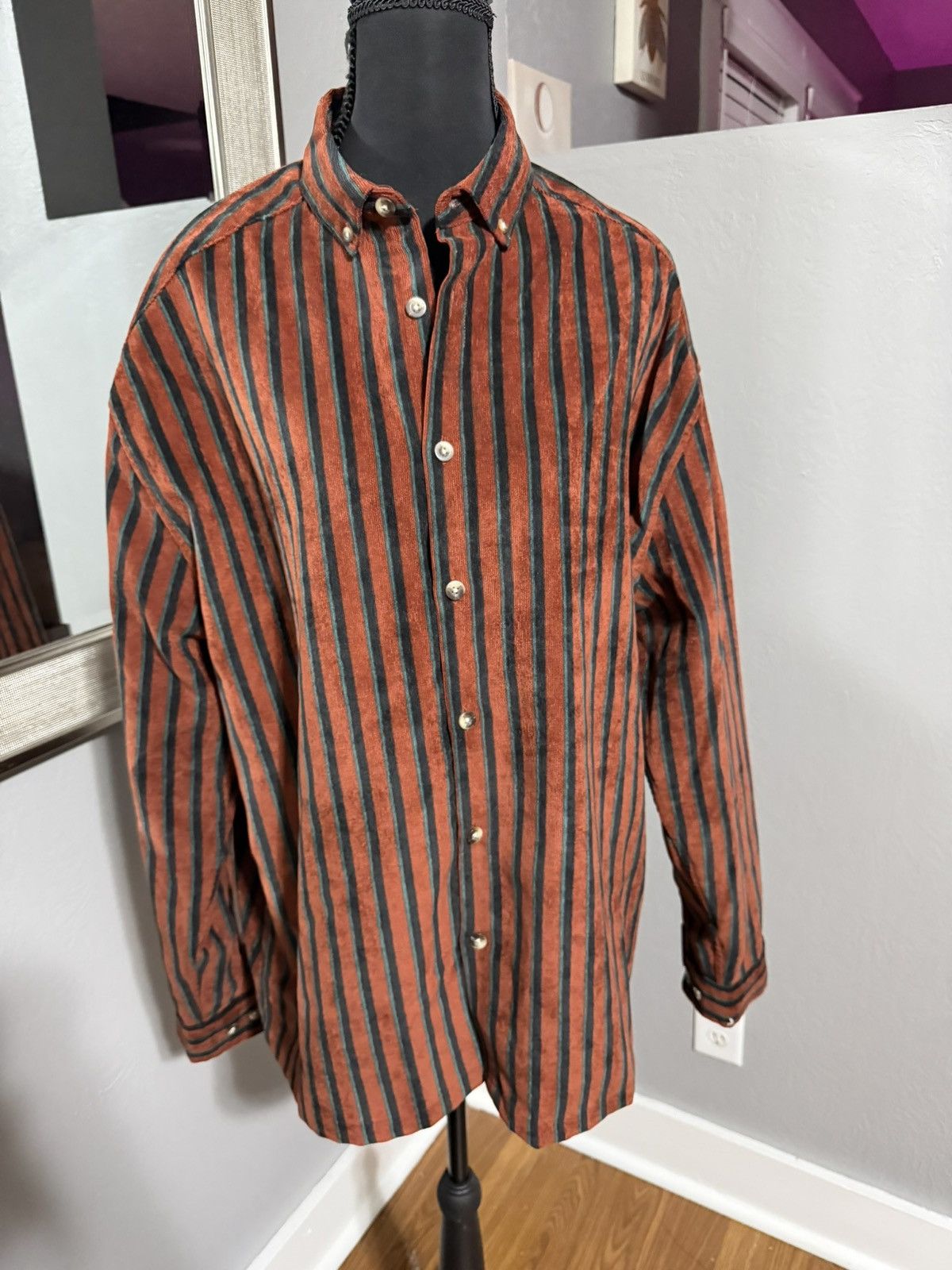 Asos Asos corduroy striped 70s academia button down shirt small Size US S / EU 44-46 / 1 - 2 Thumbnail