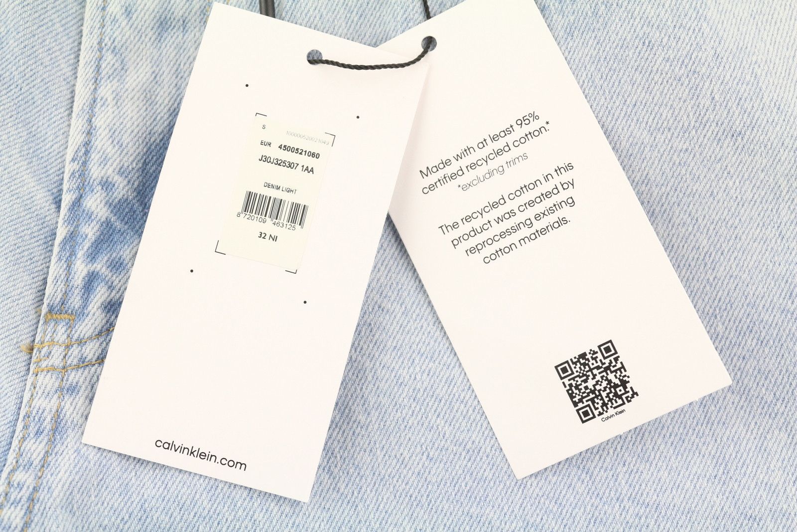 Calvin Klein 90S STRAIGHT W32 Light Blue Washed Zipper Denim 85300 Size US 32 / EU 48 - 7 Thumbnail