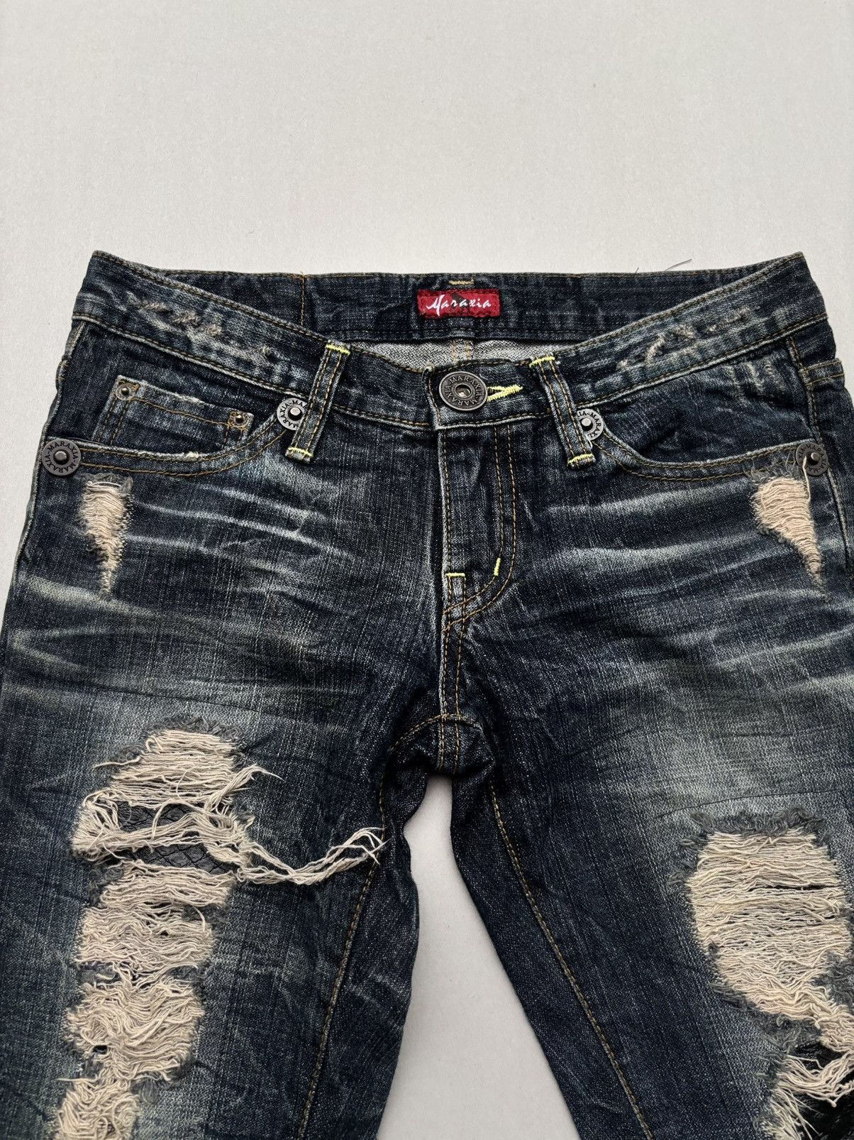 Japanese Brand Maraxia distressed flare jeans Size US 26 / EU 42 - 4 Thumbnail
