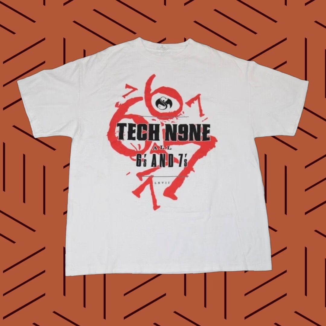 Vintage VTG AllStyle Tech N9ne Shirt Hip Hop Men T-Shirt XL White Crew Neck Short Sleeve 2000s 90s Concert Rap Mens Size US XL / EU 56 / 4 - 1 Thumbnail