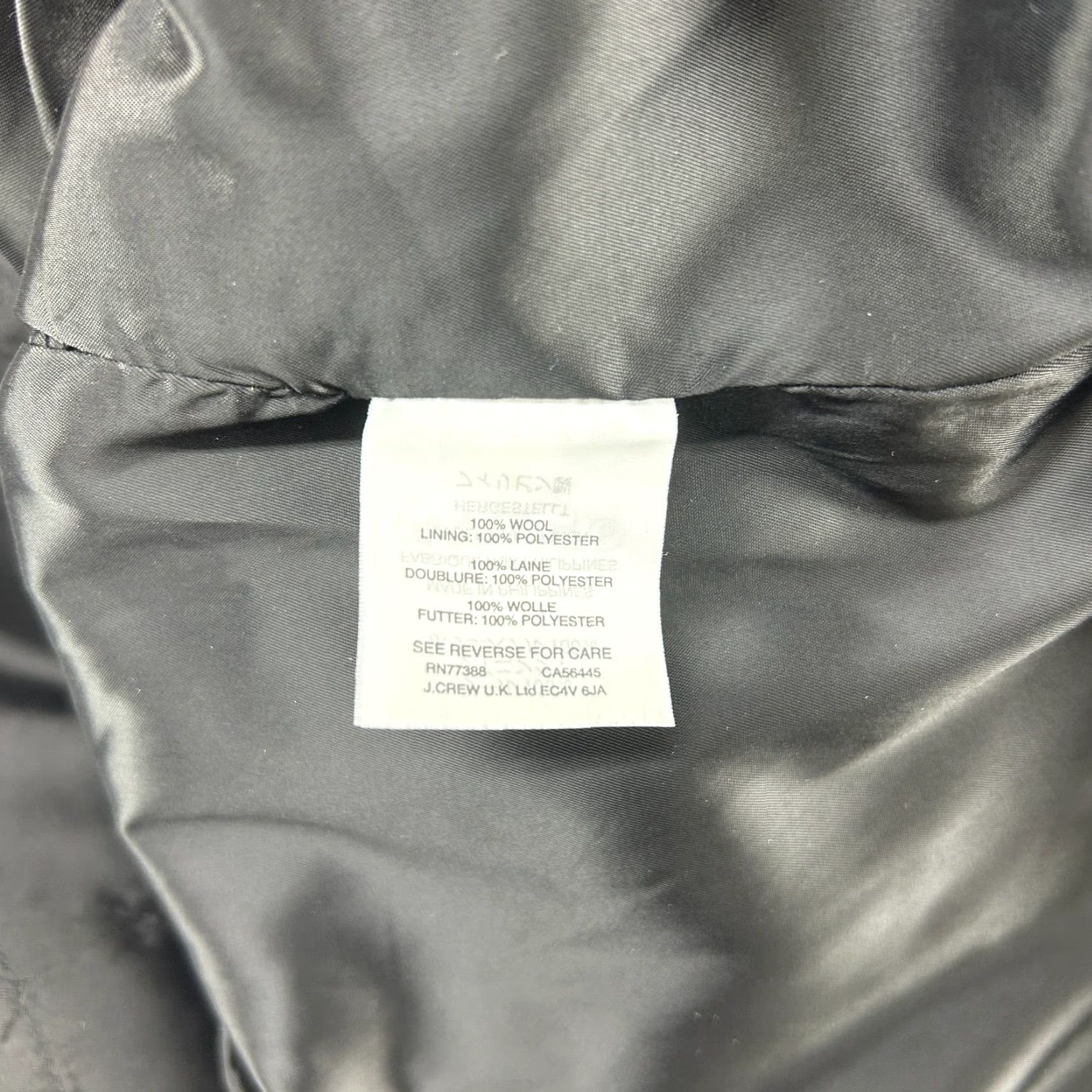 J.Crew VINTAGE J.CREW Dress Women 6 Black Wool Long V-Neck Sleeveless Twill Back Zip Maxi Shirt Dress Size M / US 6-8 / IT 42-44 - 3 Thumbnail