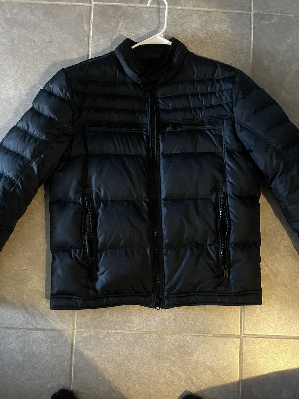 Blue guess puffer jacket