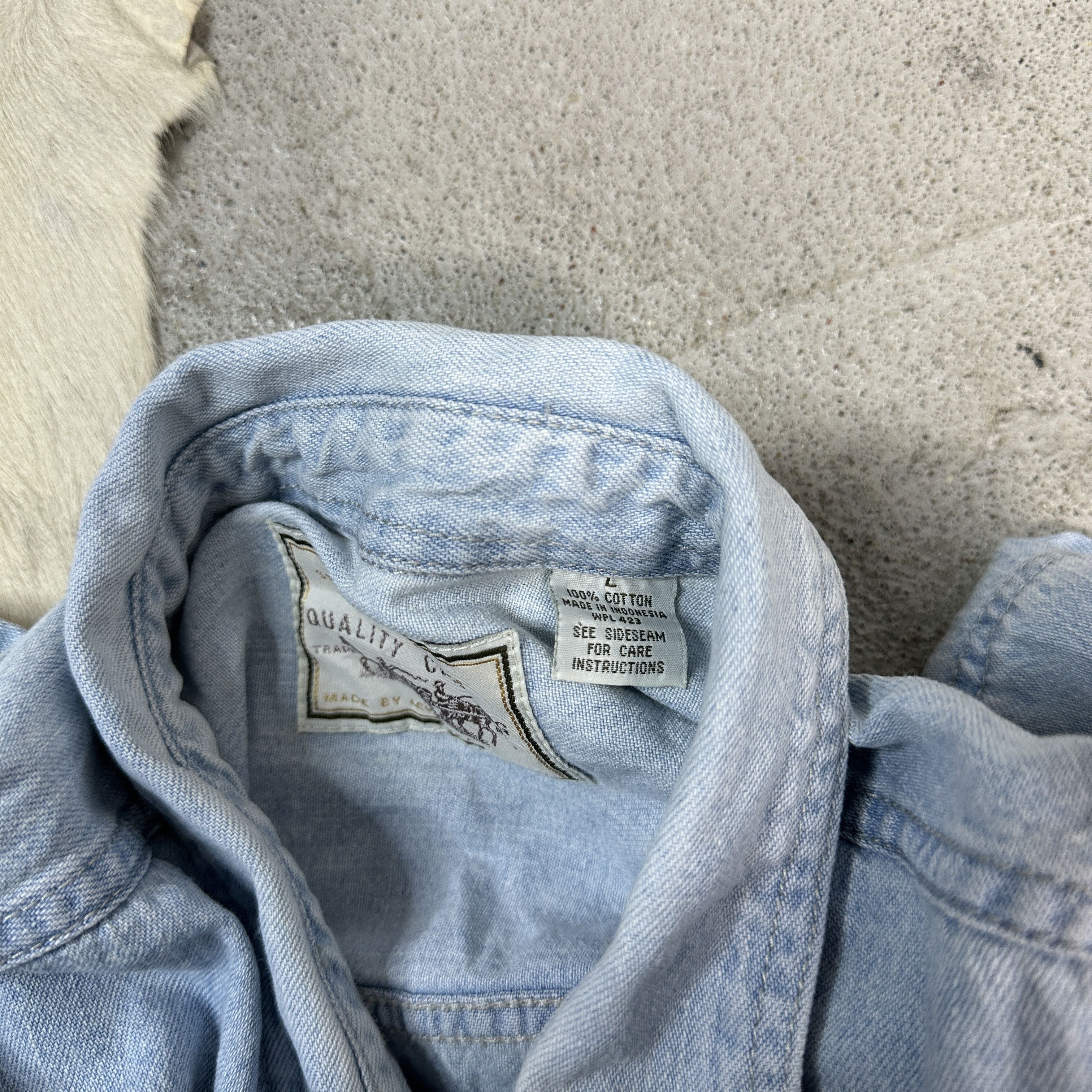 Levi's × Vintage Vintage Denim Casual Y2K Overshirt Levi’s Shirt Size US L / EU 52-54 / 3 - 5 Thumbnail