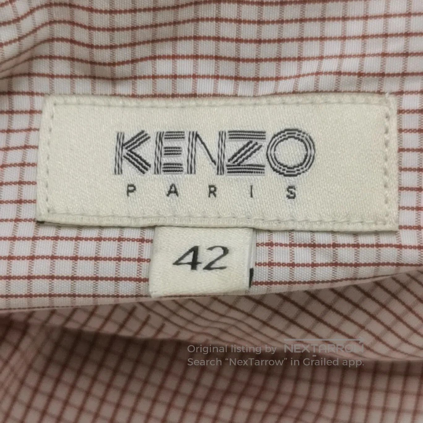 Kenzo Kenzo XL Cotton Check Collar Shirt 42. Size US XL / EU 56 / 4 - 4 Thumbnail