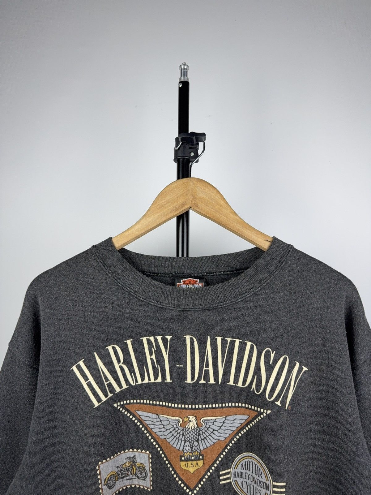 Harley Davidson × Vintage Vintage 1991 Harley Davidson 3D Emblem Biker Moto Crewneck Size US XL / EU 56 / 4 - 2 Thumbnail