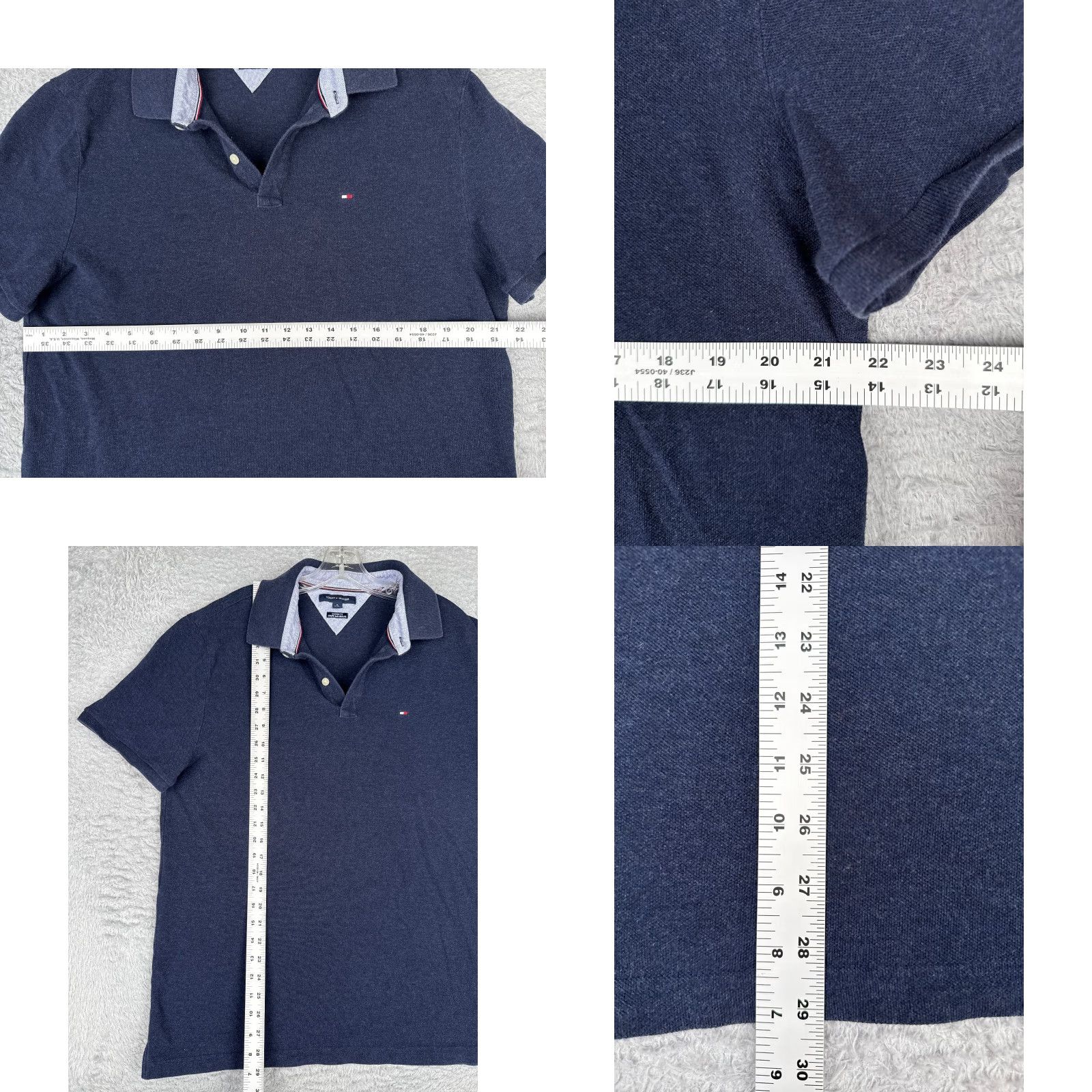 Tommy Hilfiger Tommy Hilfiger Polo Shirt Men XL Blue 100% Cotton Slim Fit Polo Shirt Short Sleeve Logo Embroidered Modern American Sports Casual Size US XL / EU 56 / 4 - 8 Thumbnail
