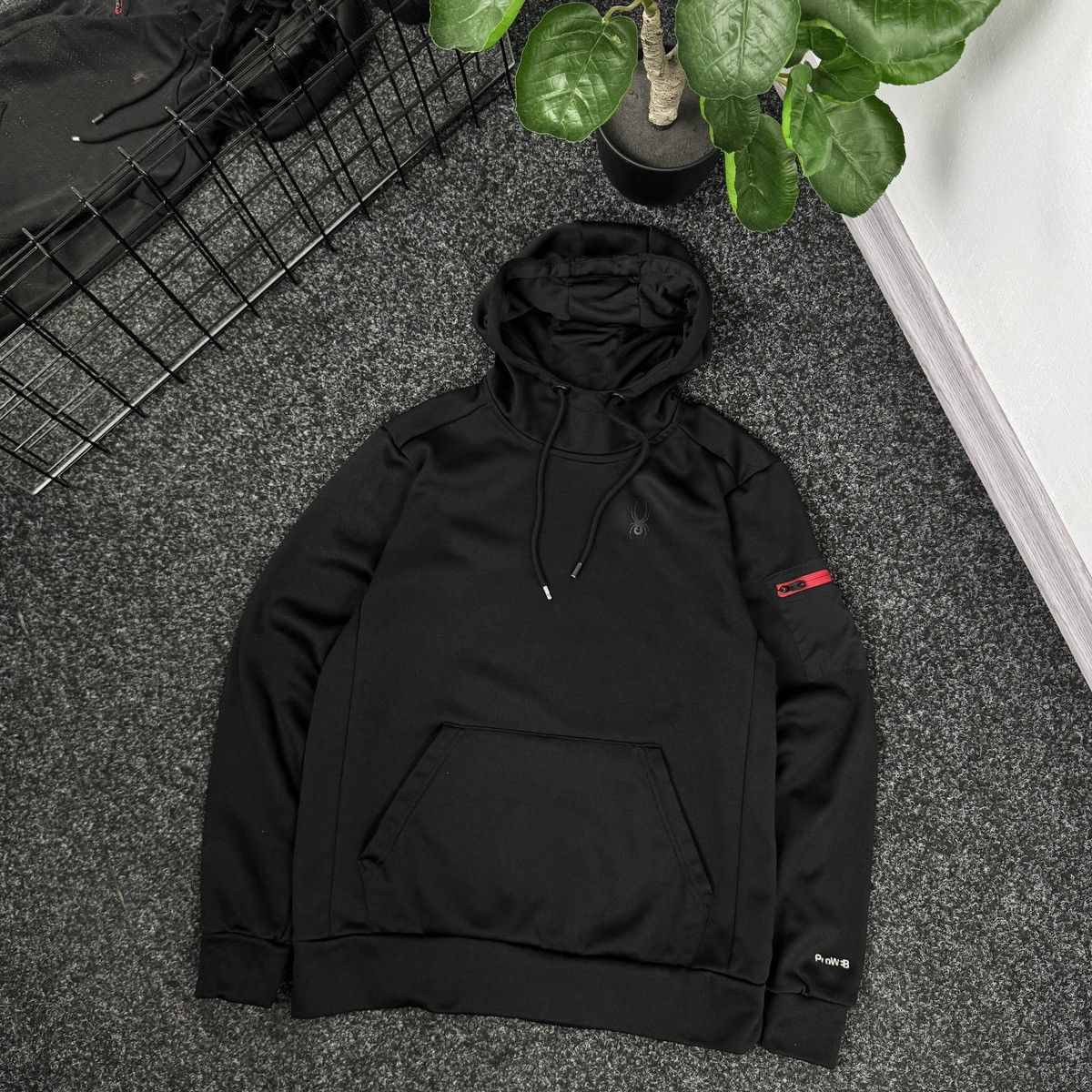 Y-2070 Black Red Hoodie