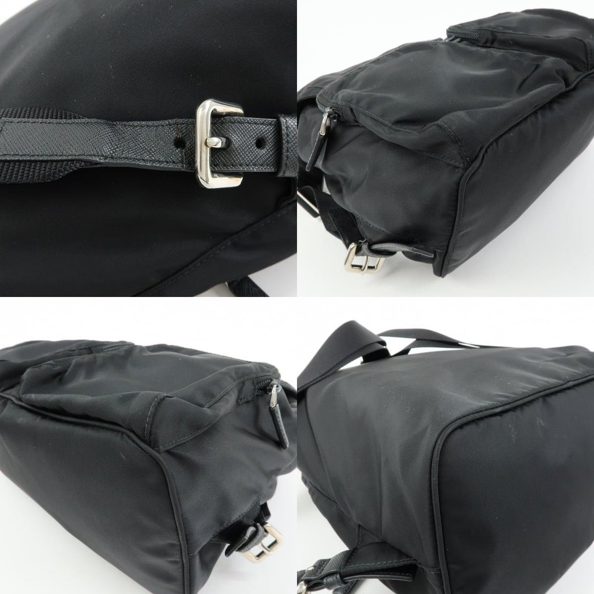 Prada Prada Triangle Logo Nylon Backpack Black Size ONE SIZE - 5 Thumbnail