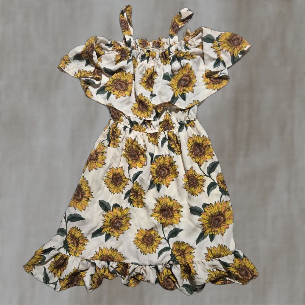 Sunflower Liberty Love Sundress Women S Small Sleeveless White Floral Sunflower Casual Party/Cocktail Dress Size S / US 4 / IT 40 - 1 Thumbnail