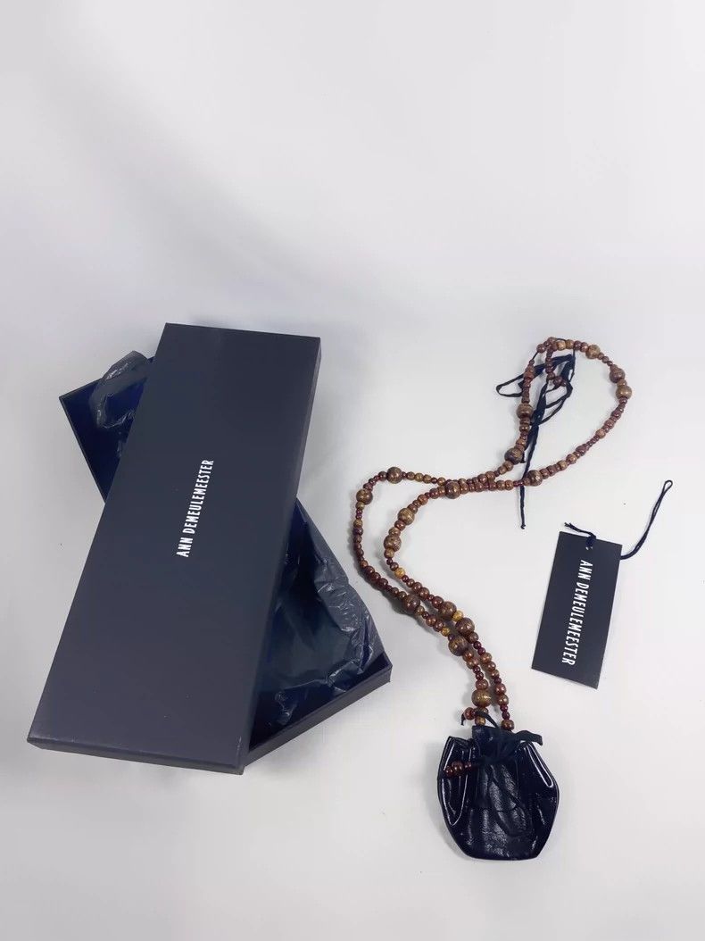 Ann Demeulemeester ann demeulemeester wood beaded leather mini bag necklace Size ONE SIZE - 6 Thumbnail