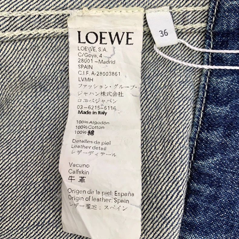 Loewe LOEWE Dark blue aged cotton tasseled lapel single snap lon Size XS / US 0-2 / IT 36-38 - 7 Thumbnail