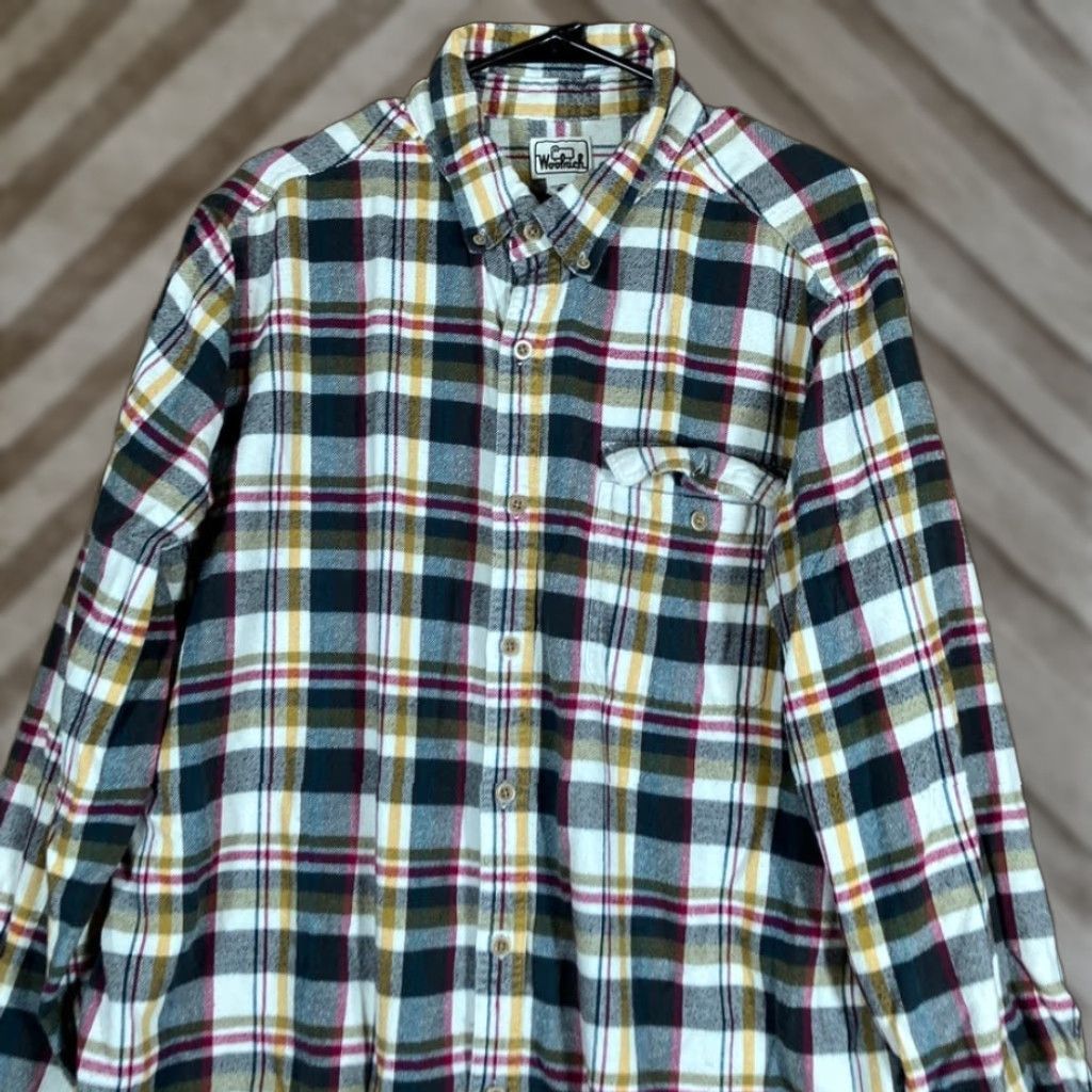 Vintage VINTAGE Woolrich Mens Shirt Button-Up Plaid Flannel Cotton 2XL White Gentlemen Casual Outdoors Workwear Size US XXL / EU 58 / 5 - 1 Thumbnail