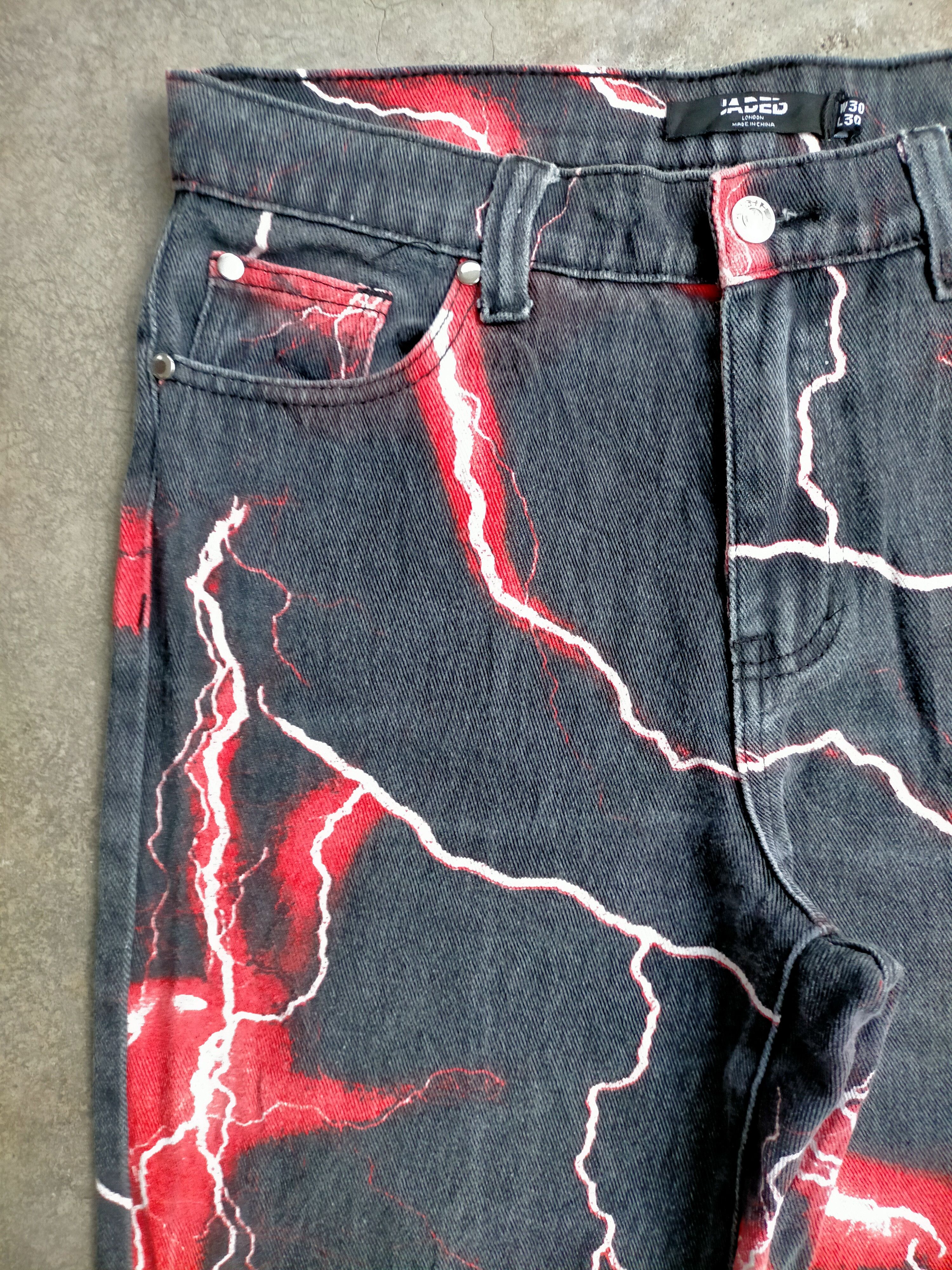 Jaded London BNWT Jaded London Lightning Denim Pants Size US 32 / EU 48 - 4 Thumbnail