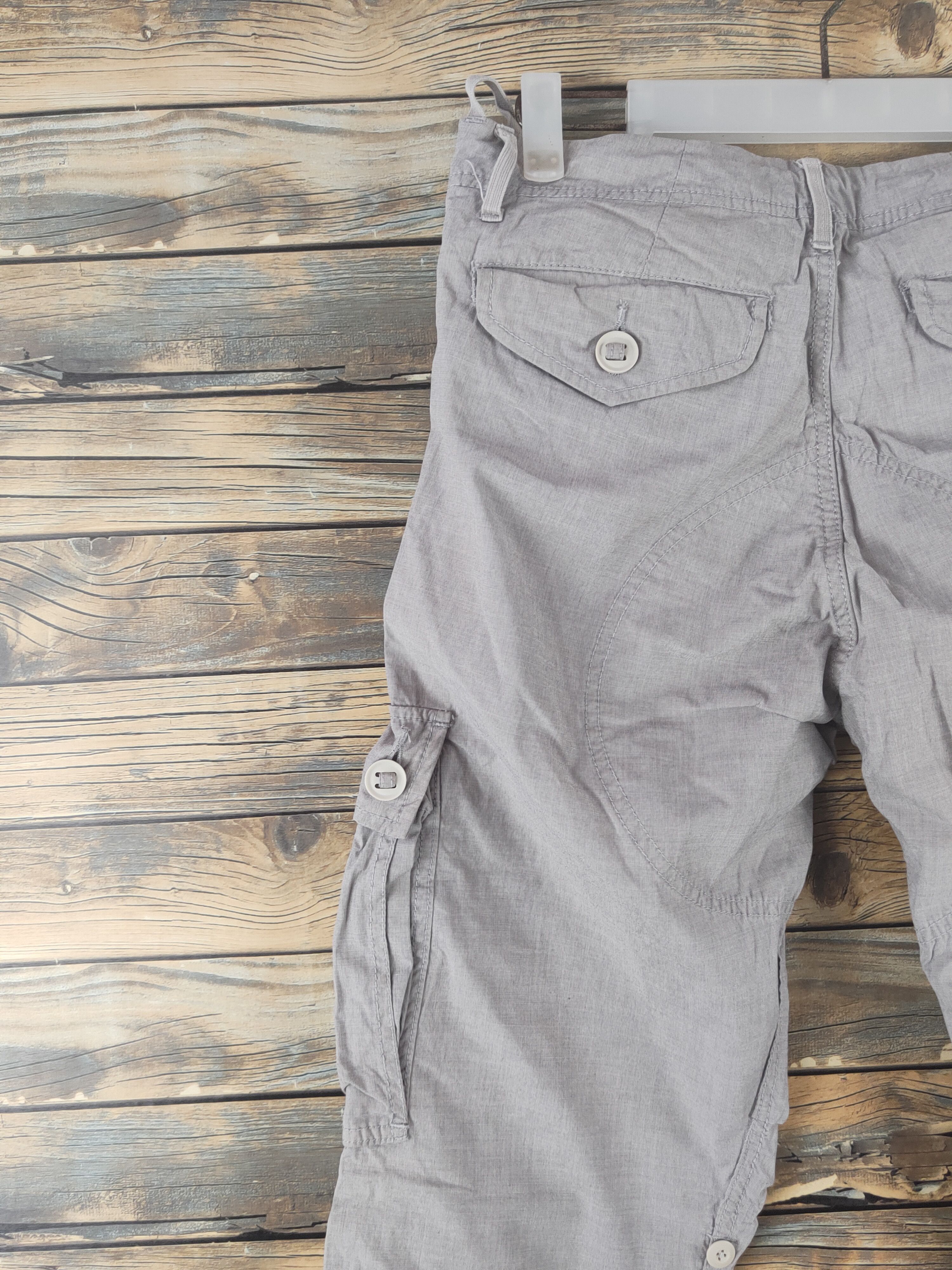 Japanese Brand DL Back Number Gray Multipocket Tactical Cargo Pants #1936 Size US 30 / EU 46 - 8 Thumbnail