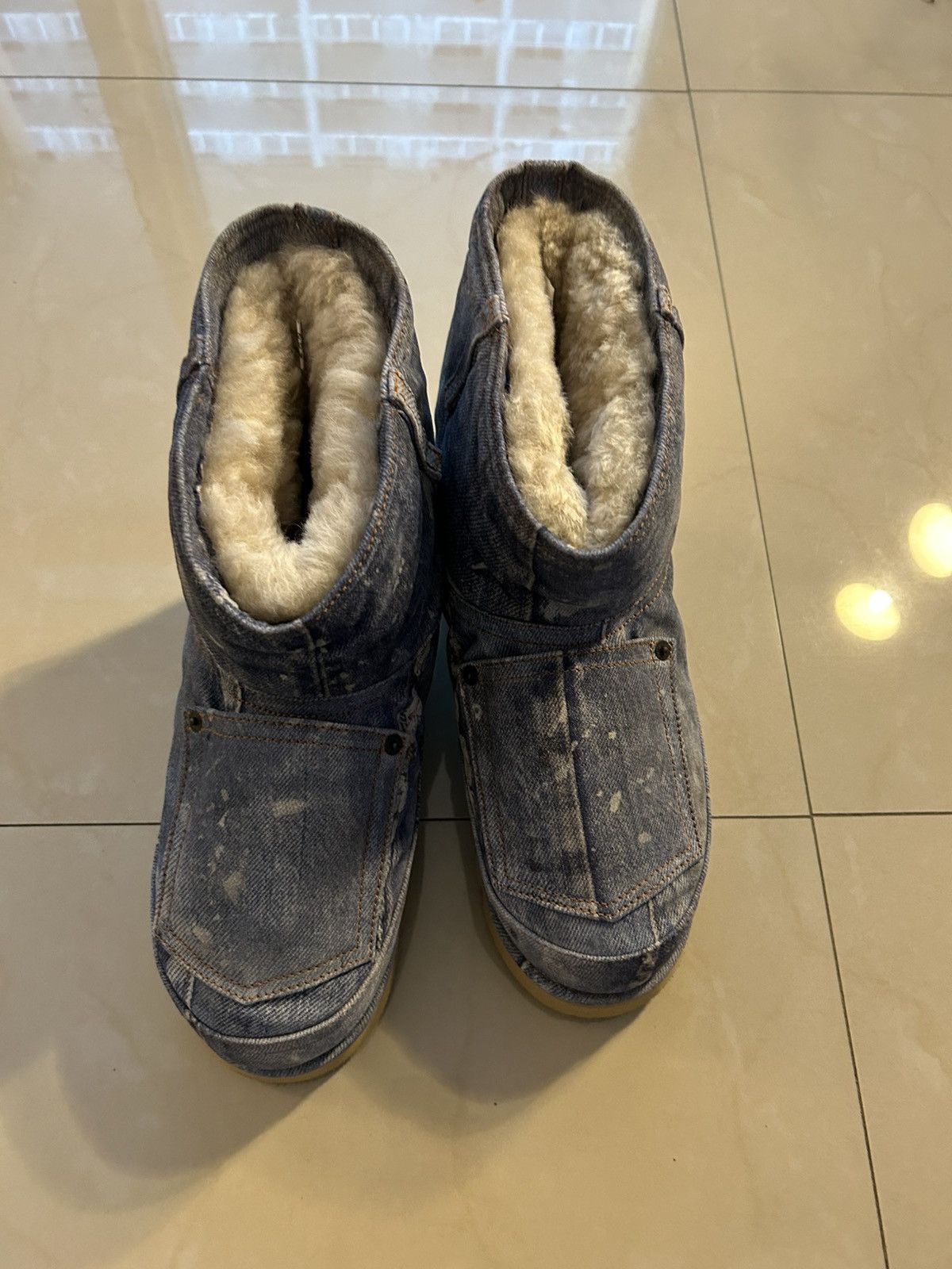 Acne Studios Acne Studios Denim Printed Shearling Lined Boot Size US 9 / EU 42 - 3 Thumbnail