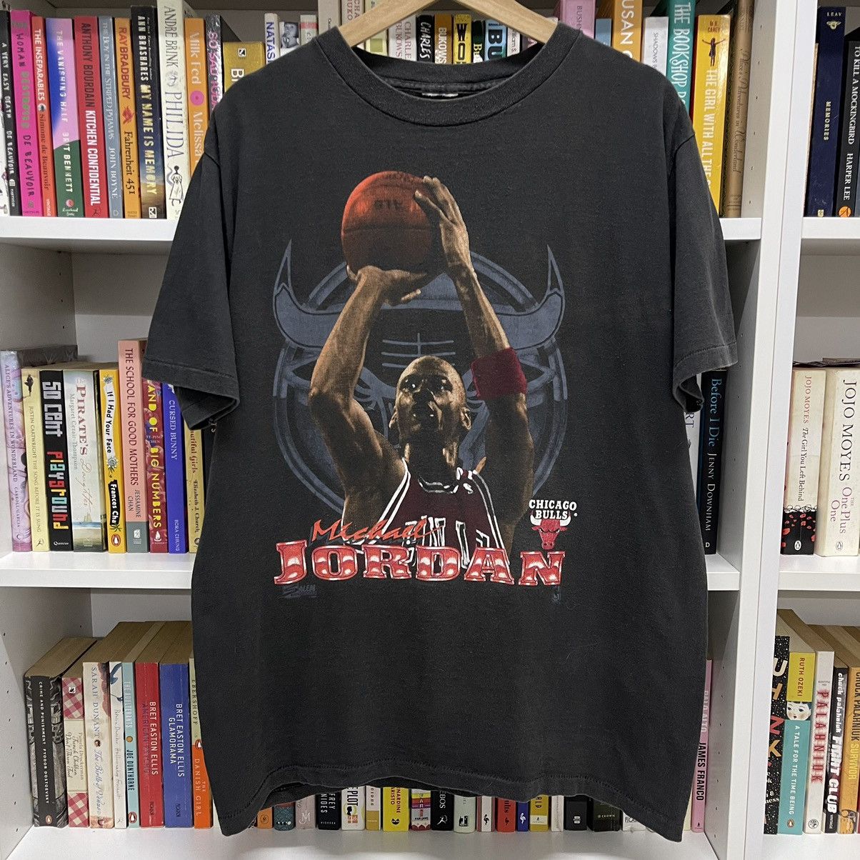 NBA × Salem Sportswear Vintage 90s Michael Jordan Chicago Bulls Salem Tee Size US L / EU 52-54 / 3 - 1 Thumbnail